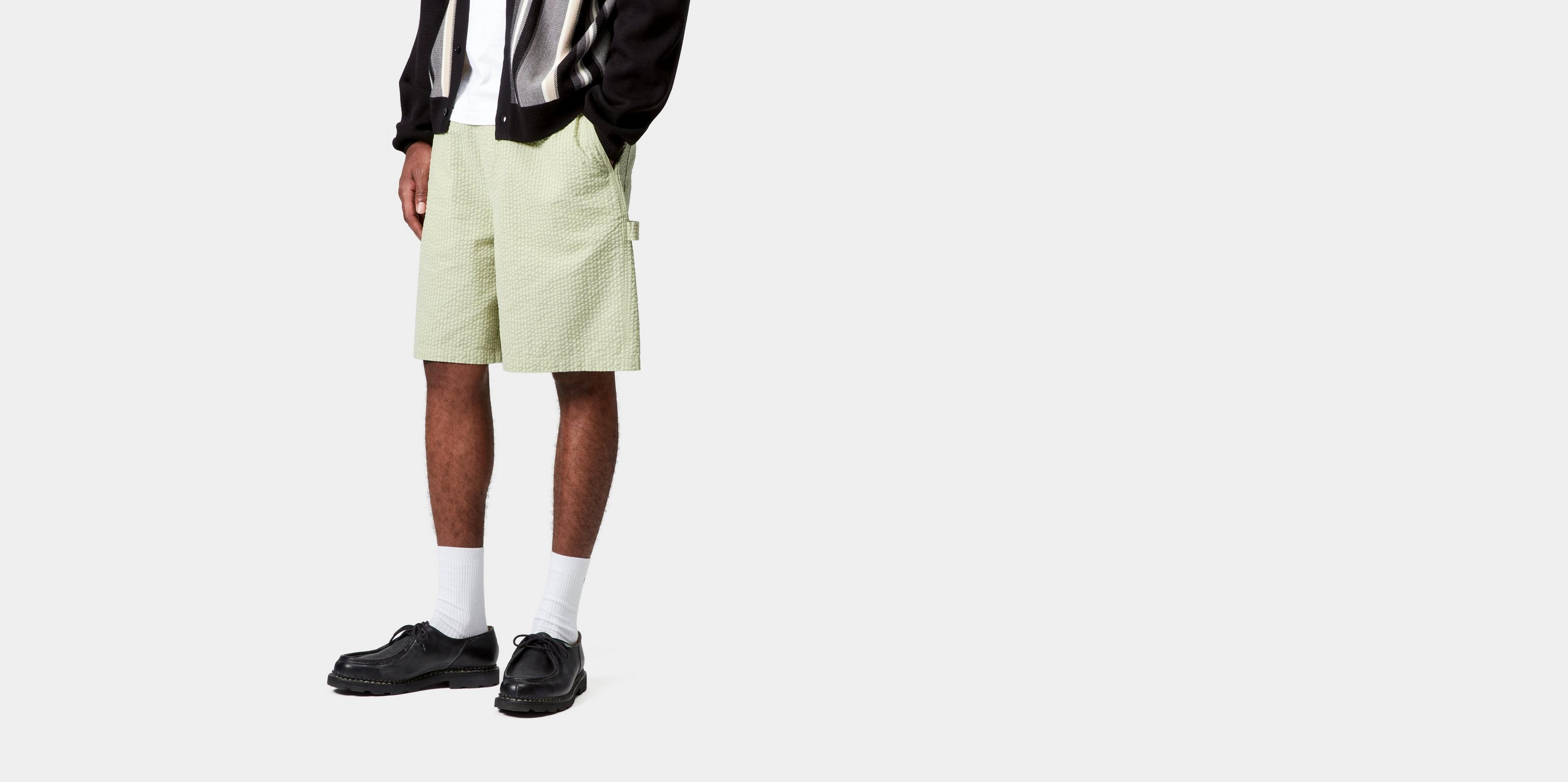 Carhartt WIP Toland Short, Toland Stripe, Pale Olive | Official Online ...