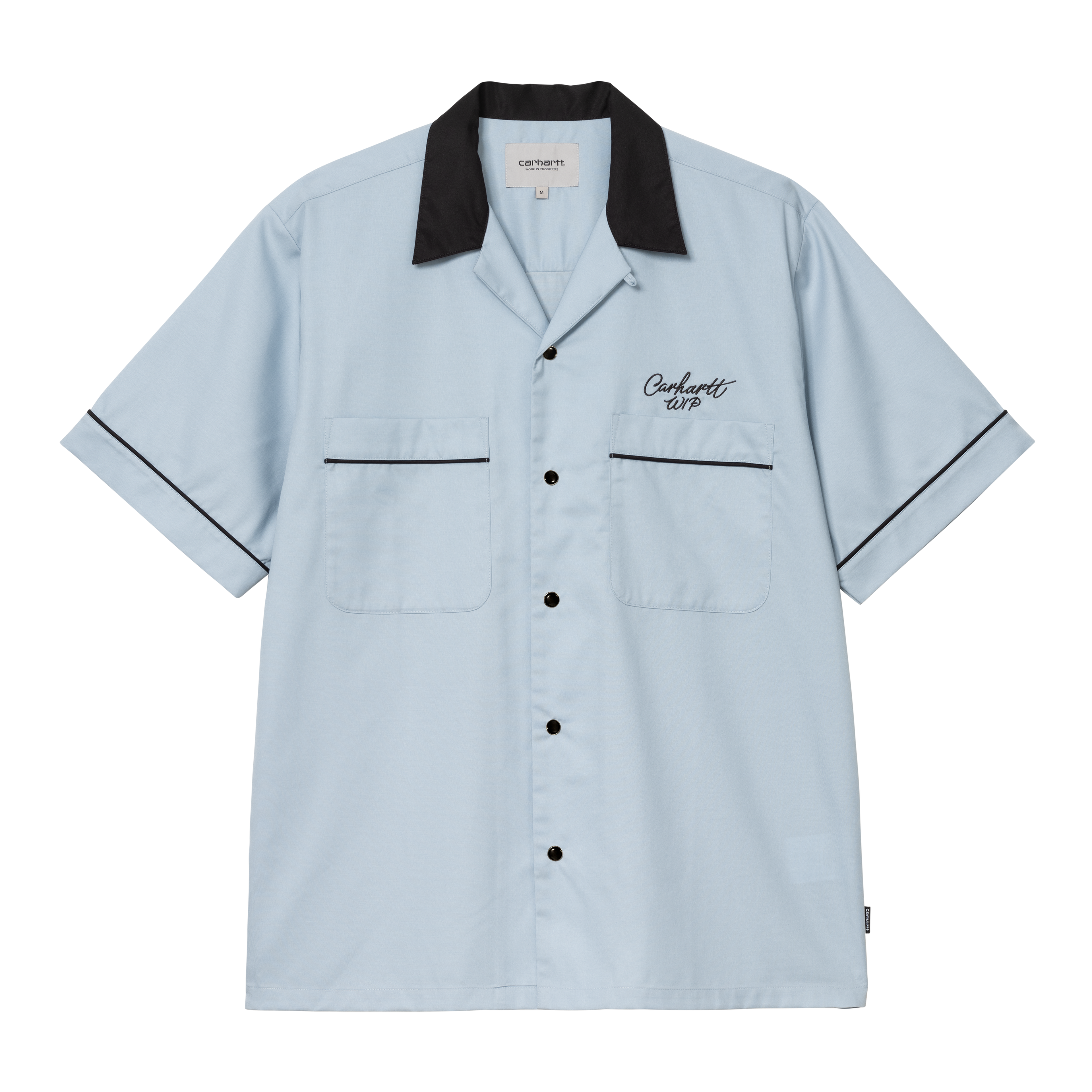 Carhartt WIP S/S Bowl Shirt, Blue Fog / Black | Official Online Store