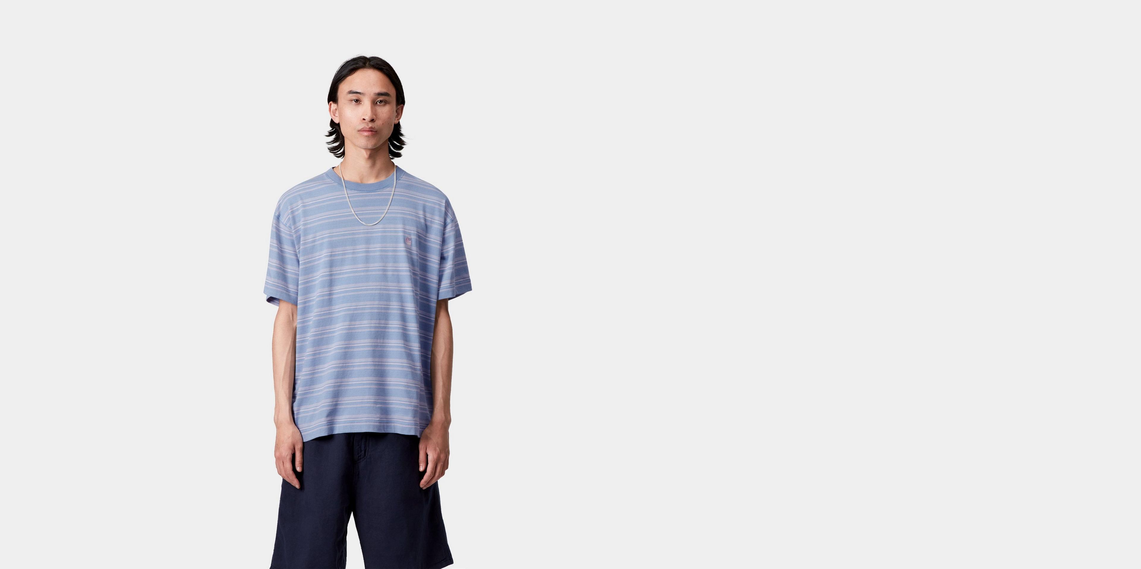 Carhartt WIP S/S Brodine T-Shirt, Brodine Stripe, Sorrent