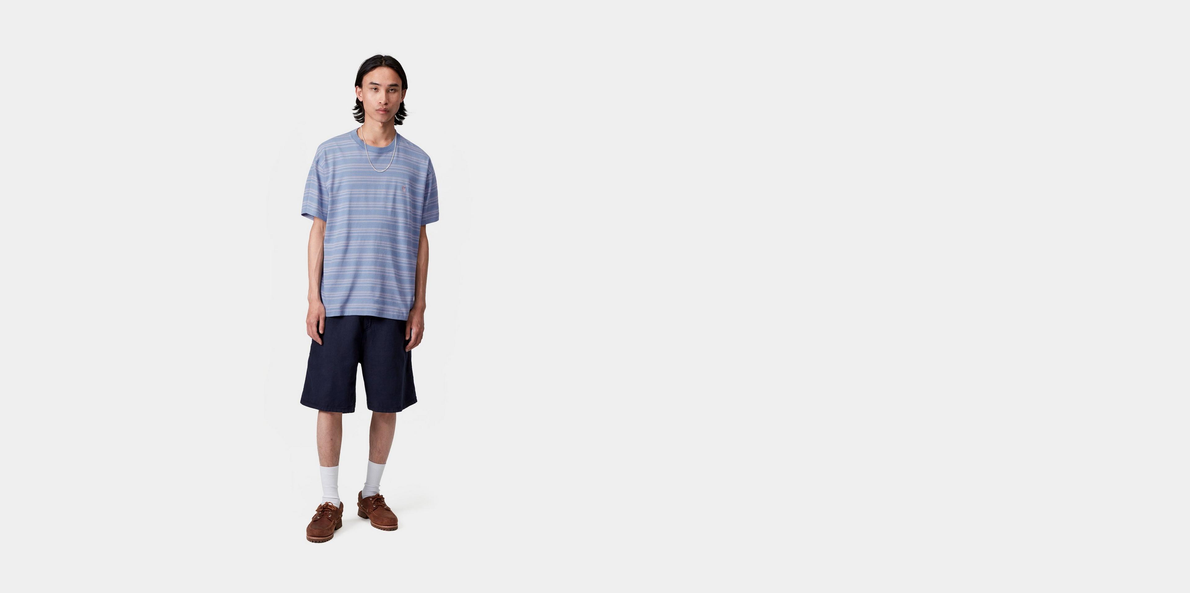 Carhartt WIP S/S Brodine T-Shirt, Brodine Stripe, Sorrent