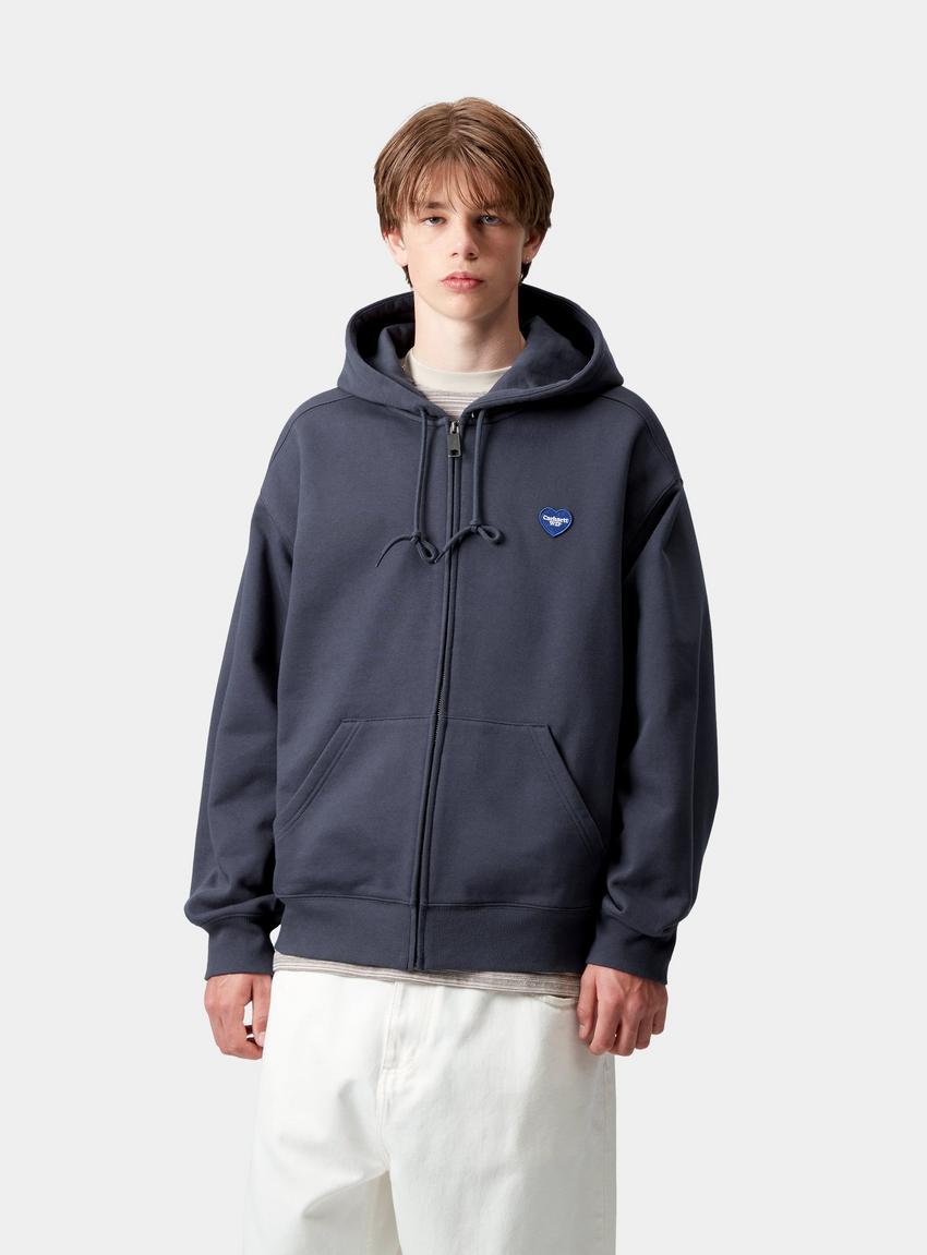 【Carhartt WIP】フード付 ハートII ハートスウェットジャケット Carhartt WIP Hooded Heart II Hartt Sweat Jacket, Blue