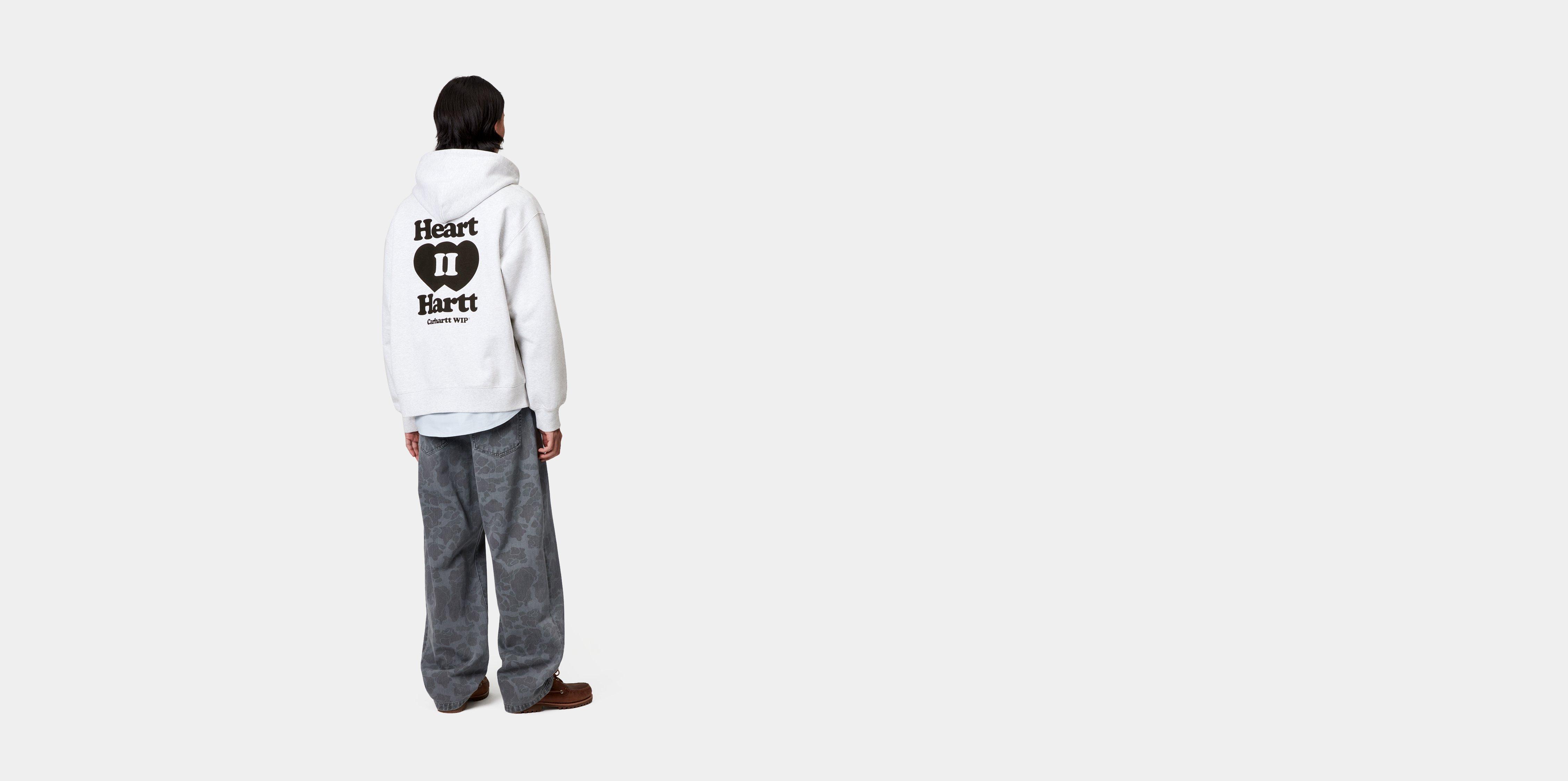 Carhartt WIP Hooded Heart II Hartt Sweat Jacket, Ash Heather