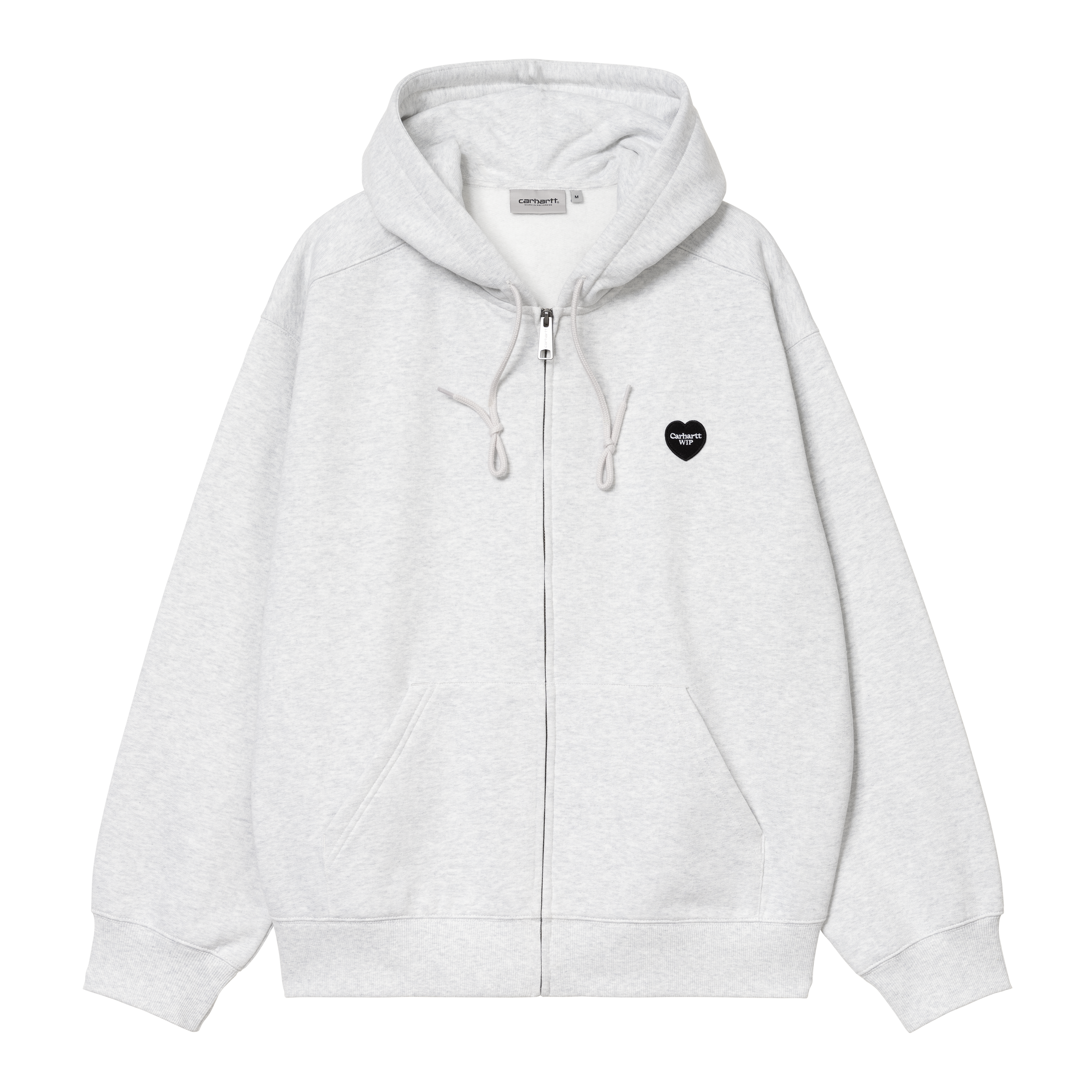 Carhartt WIP Hooded Heart II Hartt Sweat Jacket, Ash Heather
