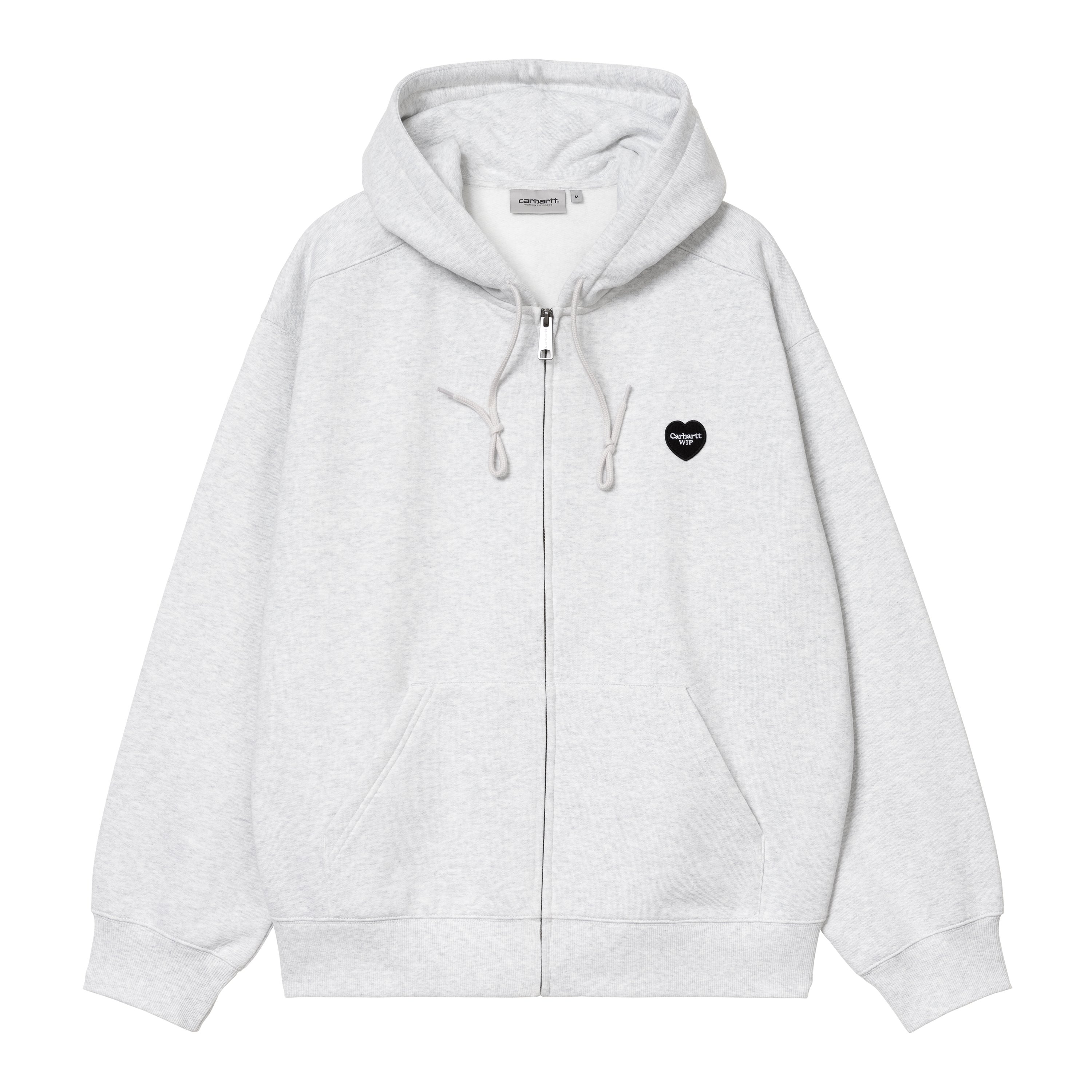 Carhartt WIP Hooded Heart II Hartt Sweat Jacket in Grey