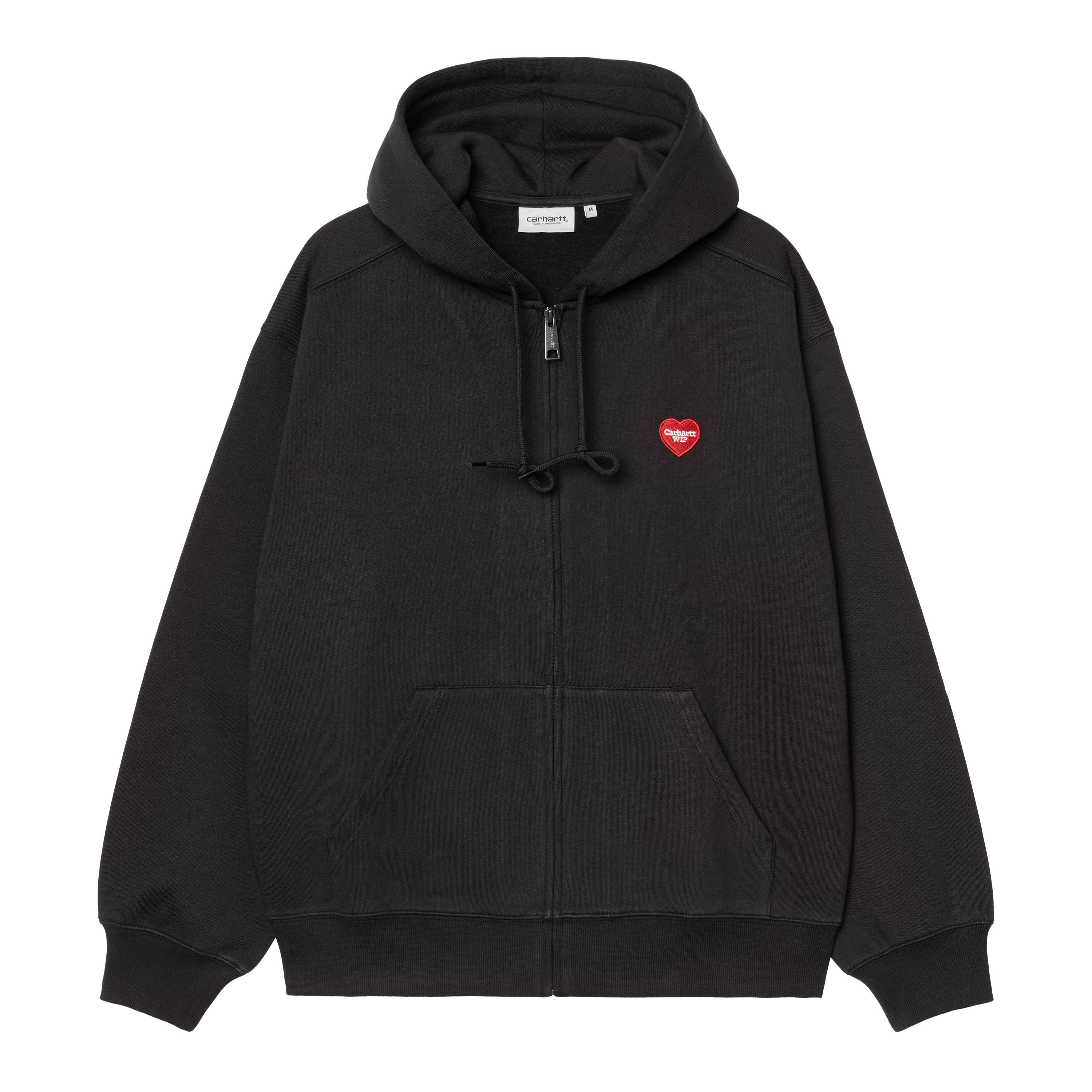 Carhartt WIP Hooded Heart II Hartt Sweat Jacket in Black