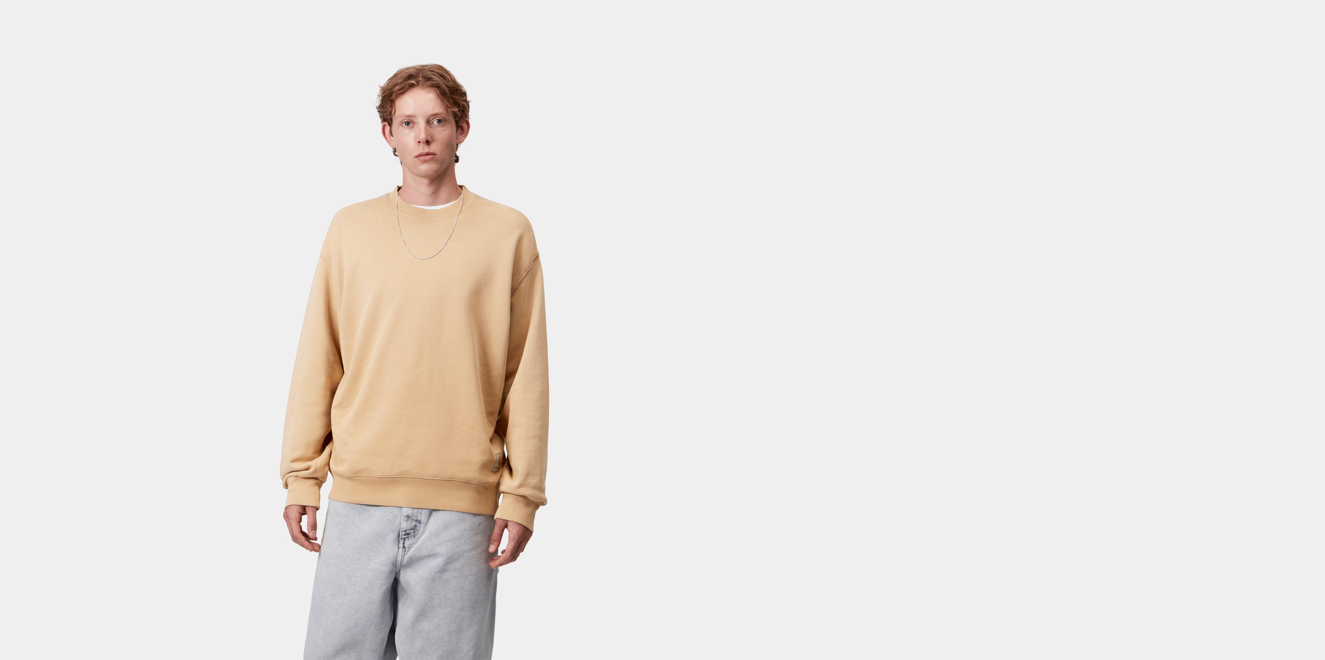 Carhartt WIP Hudson Sweatshirt Dusty H Brown chalk wash | beige | S | Men
