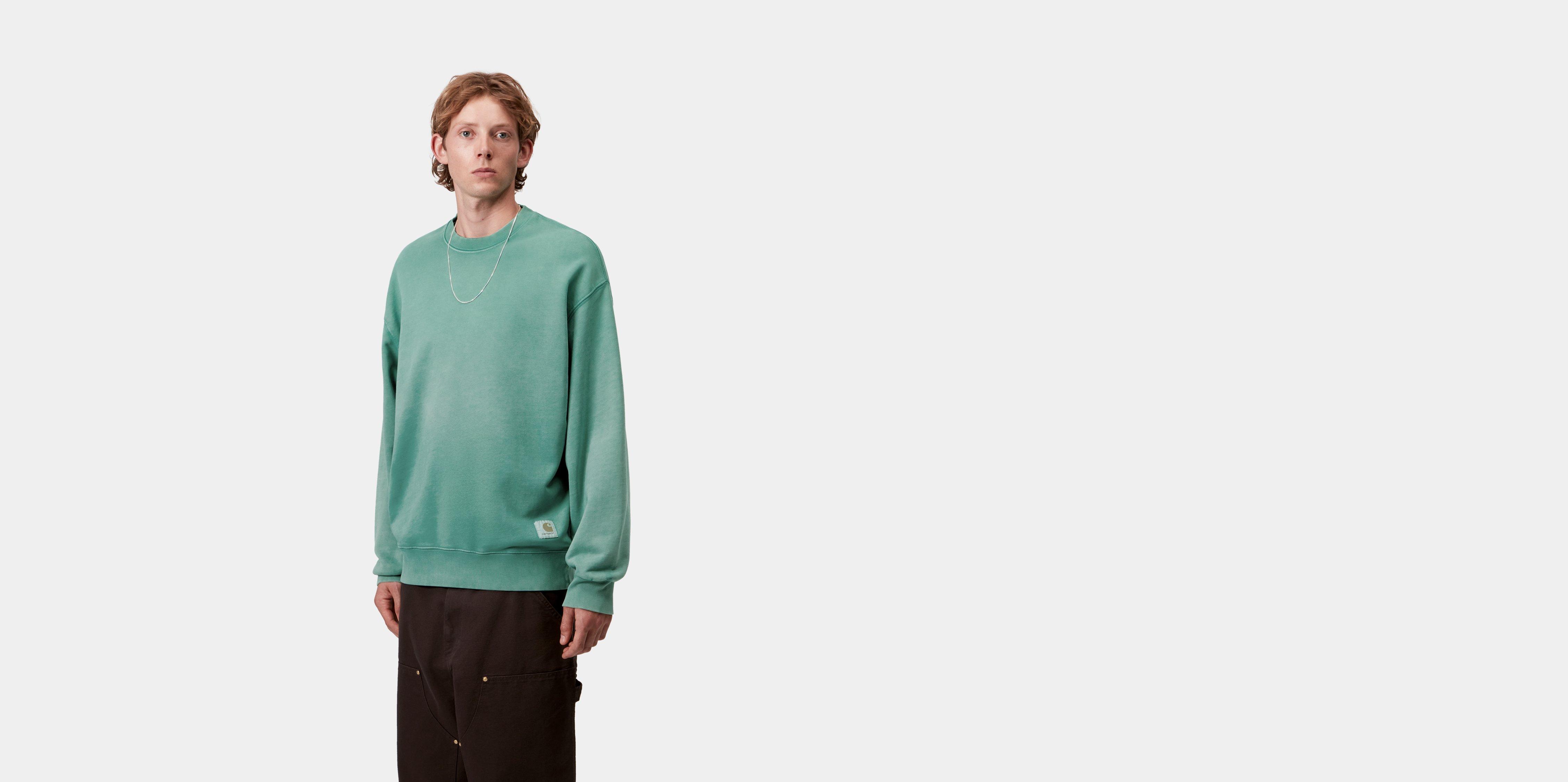 Carhartt WIP Hudson Sweatshirt Saguaro chalk wash | green | S | Men
