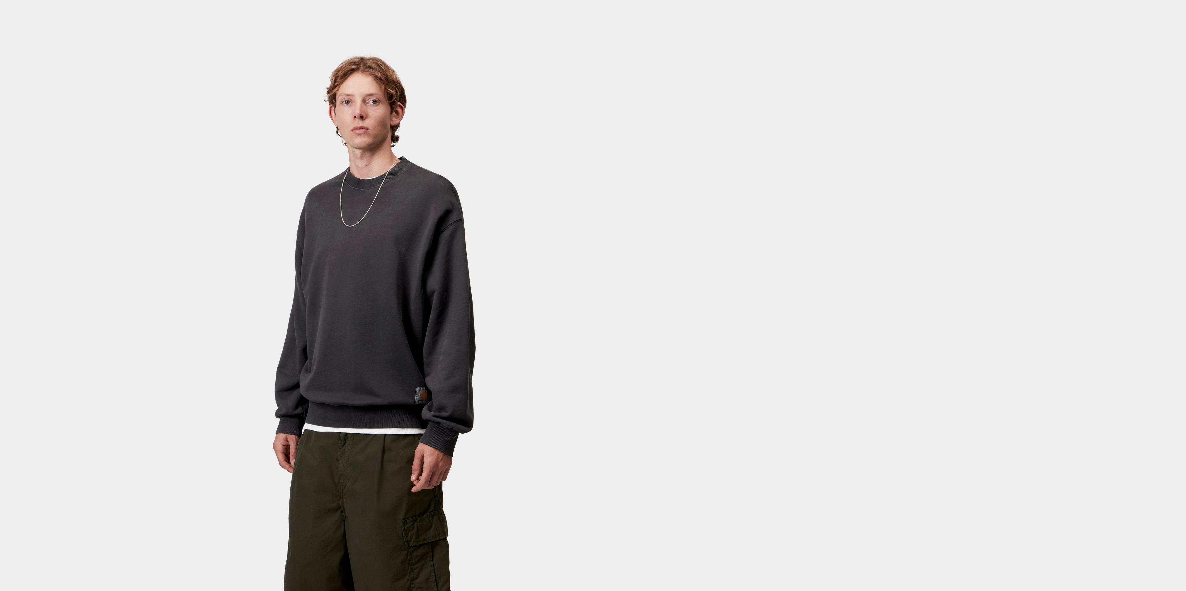 【関税&送料込】Carhartt Wip Hudson Black Sweatshirt Carhartt WIP Chase Neck Zip Sweatshirt, Black / Gold