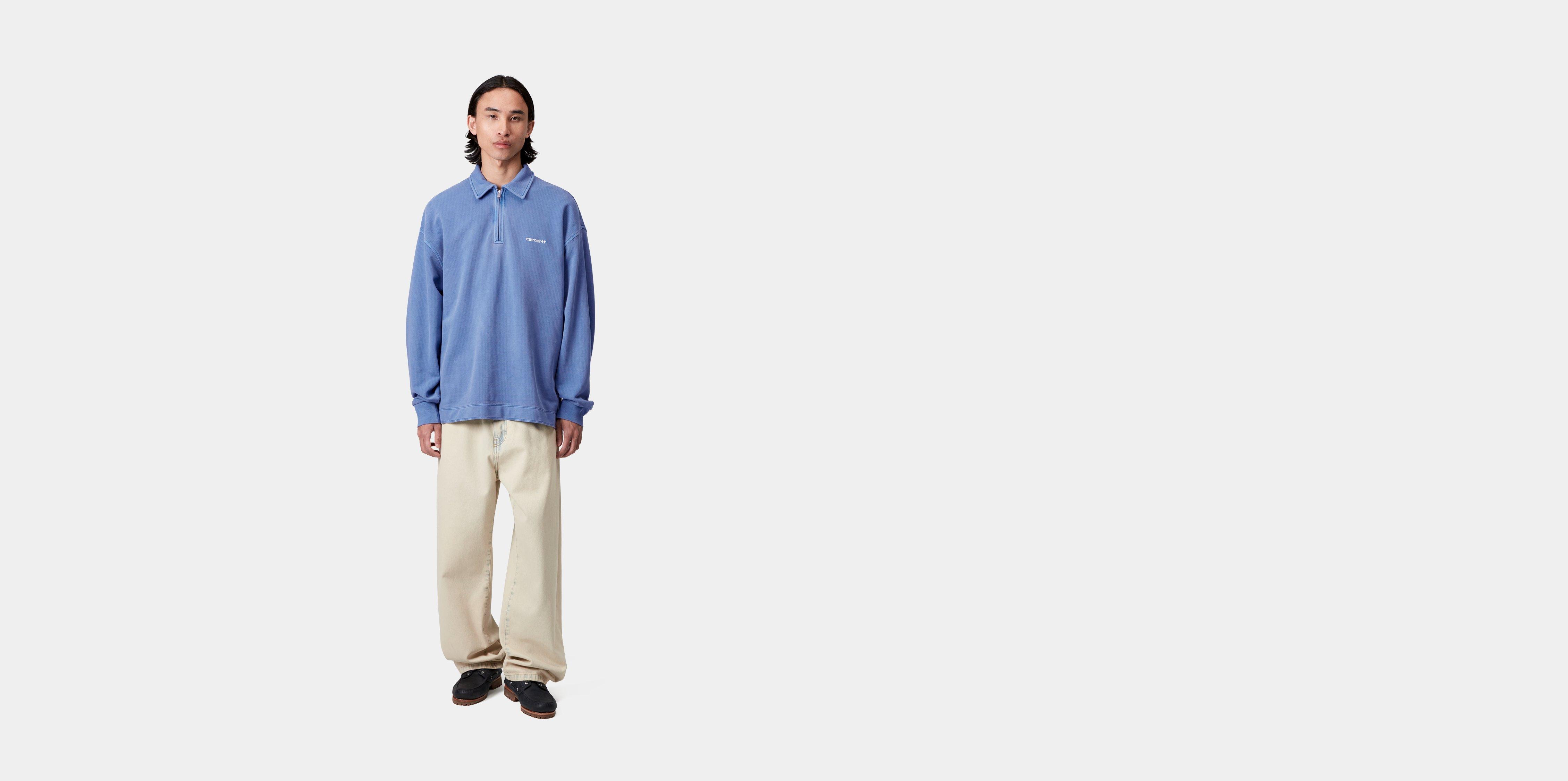 Carhartt WIP PiqueScript Sweatshirt, Wolfsbane / White