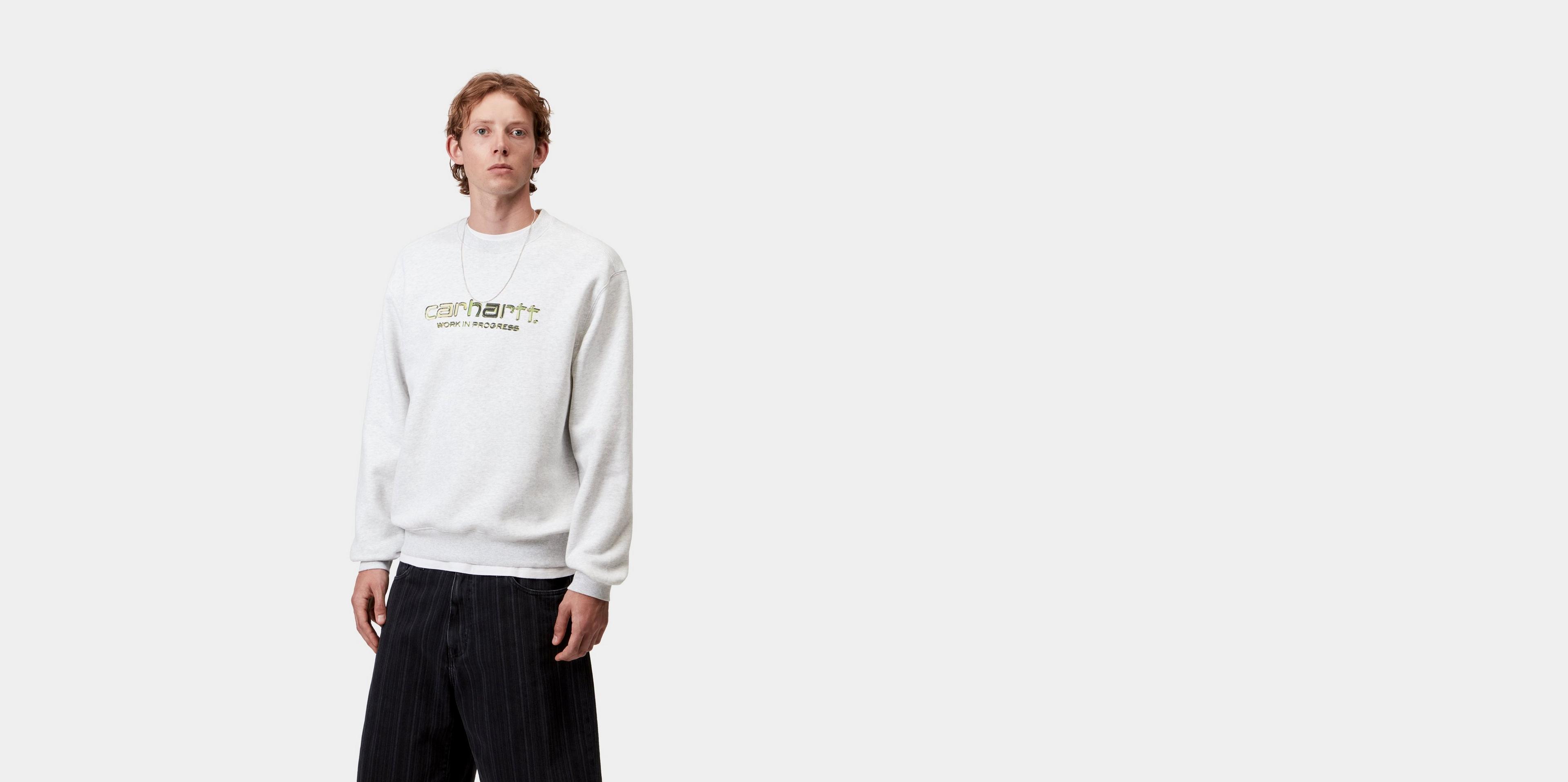Carhartt WIP Solar Chrome Sweatshirt, Ash Heather | Official
