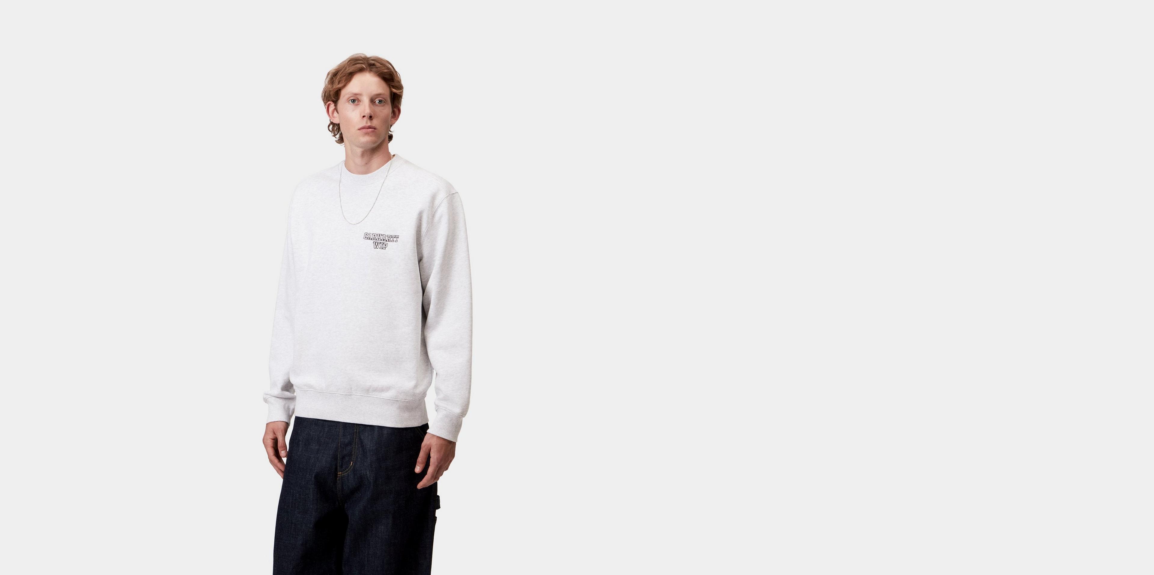 Carhartt WIP Alumni Sweatshirt, Ash Heather | Official