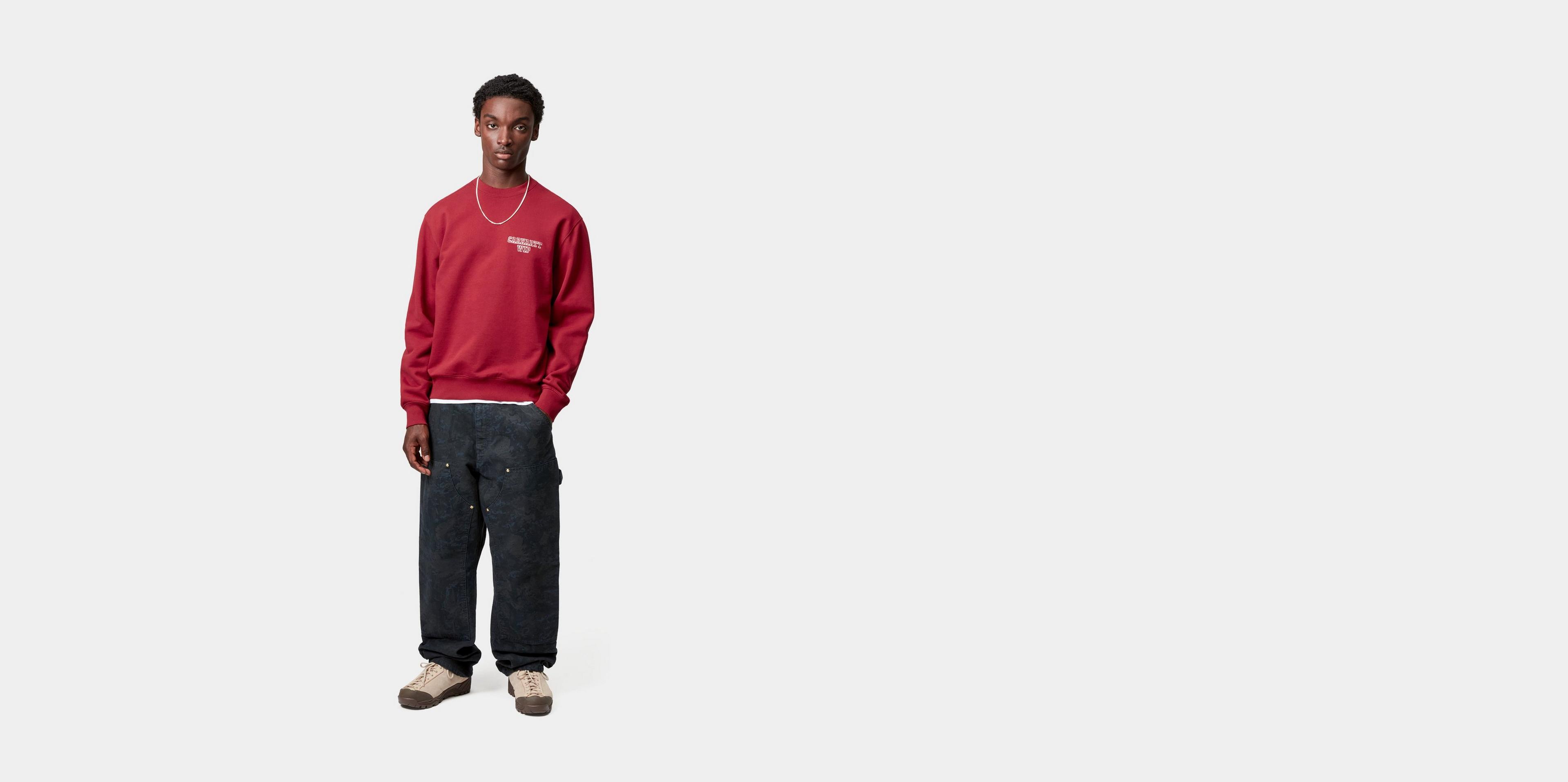 [CARHARTTWIP] ALUMNI SWEATSHIRT ★大人気★ Carhartt WIP Alumni Sweatshirt, Scarlet | Official Online Store