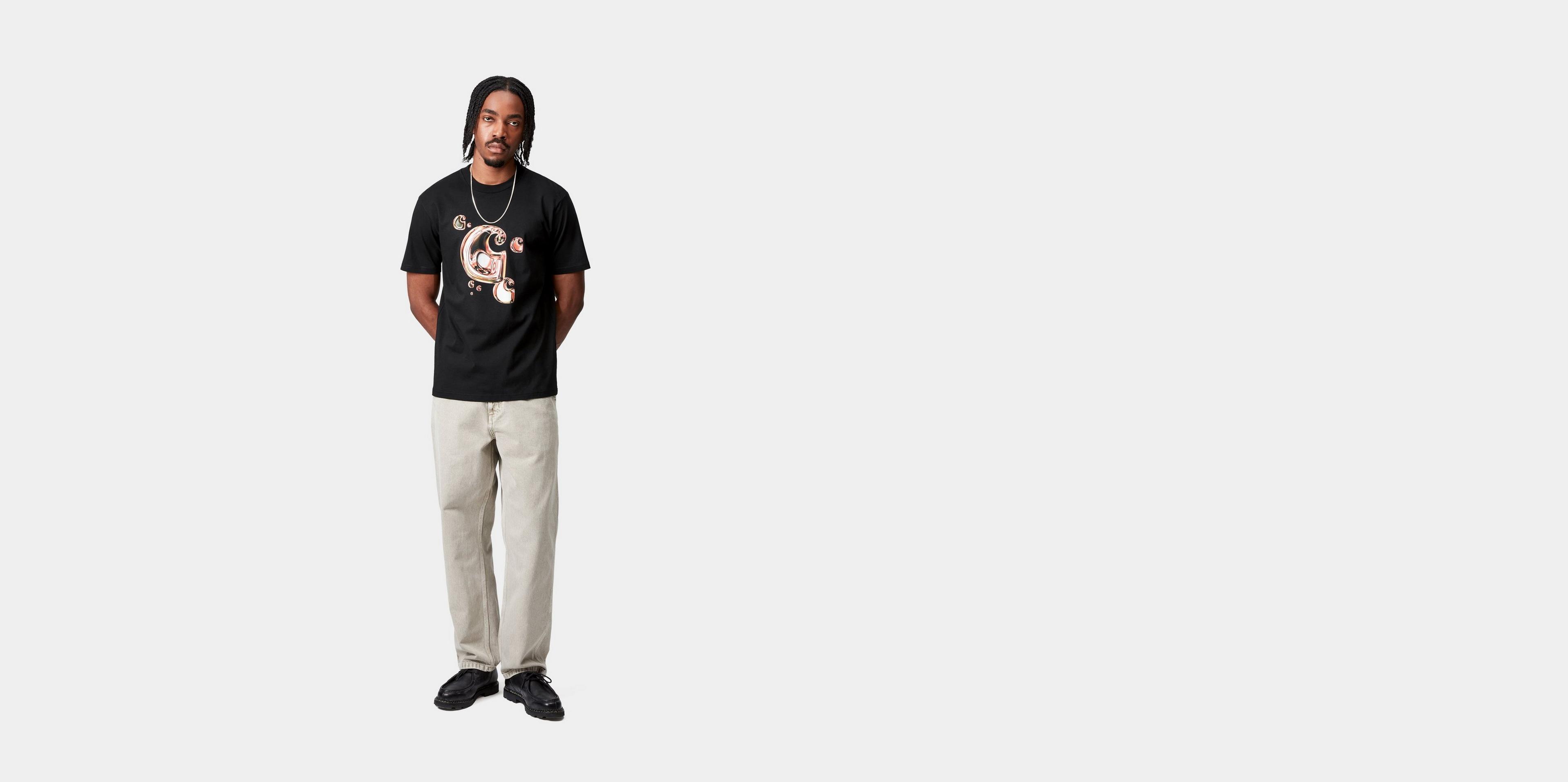 【carhartt】\"S/S Solar Chrome C-Logo\"ロゴコットンTシャツ/2色 Carhartt WIP Solar Chrome C-Logo T-Shirt | White – Page