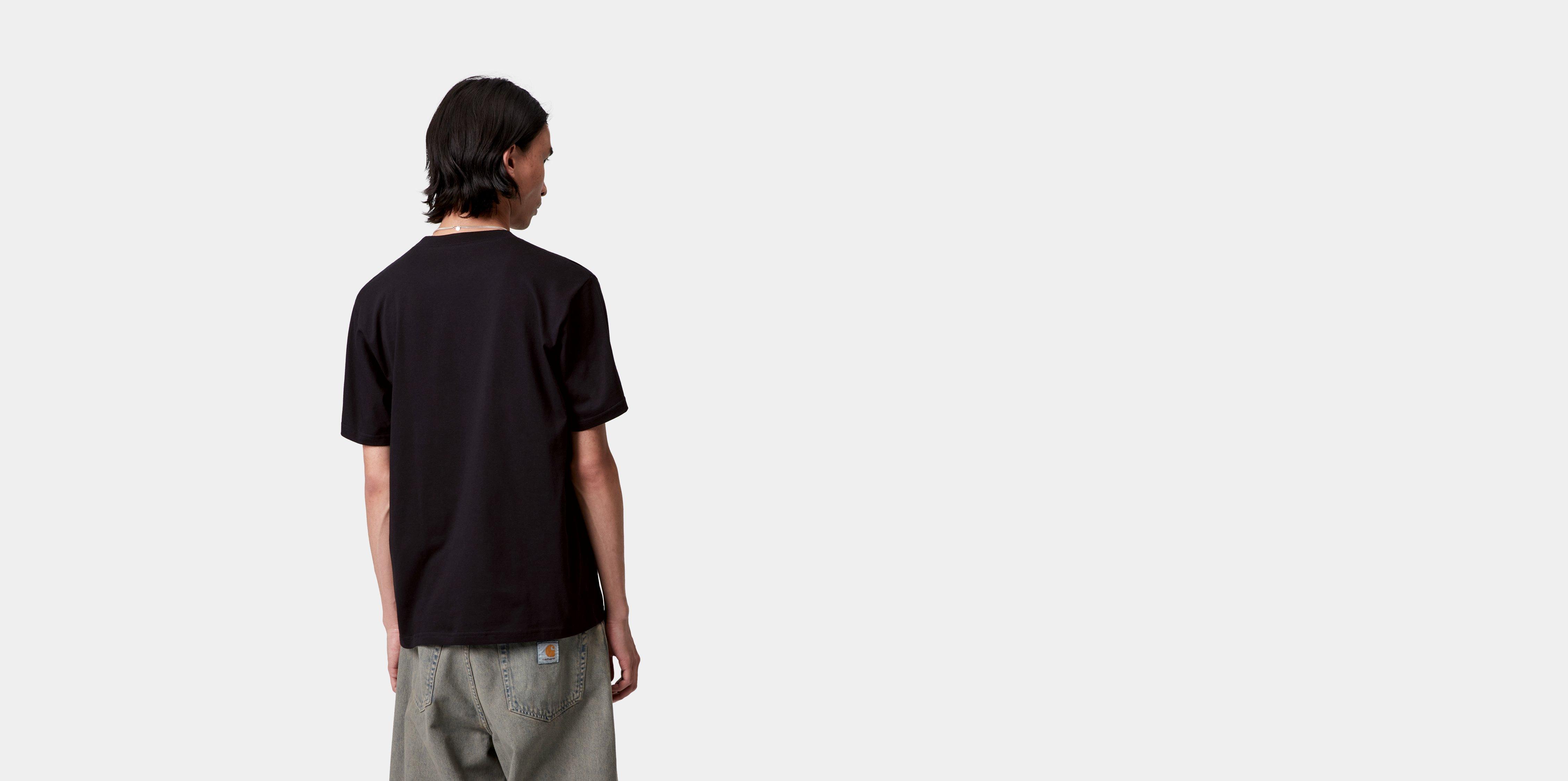 Carhartt WIP Short Sleeve Solar Chrome Script T-Shirt in Black