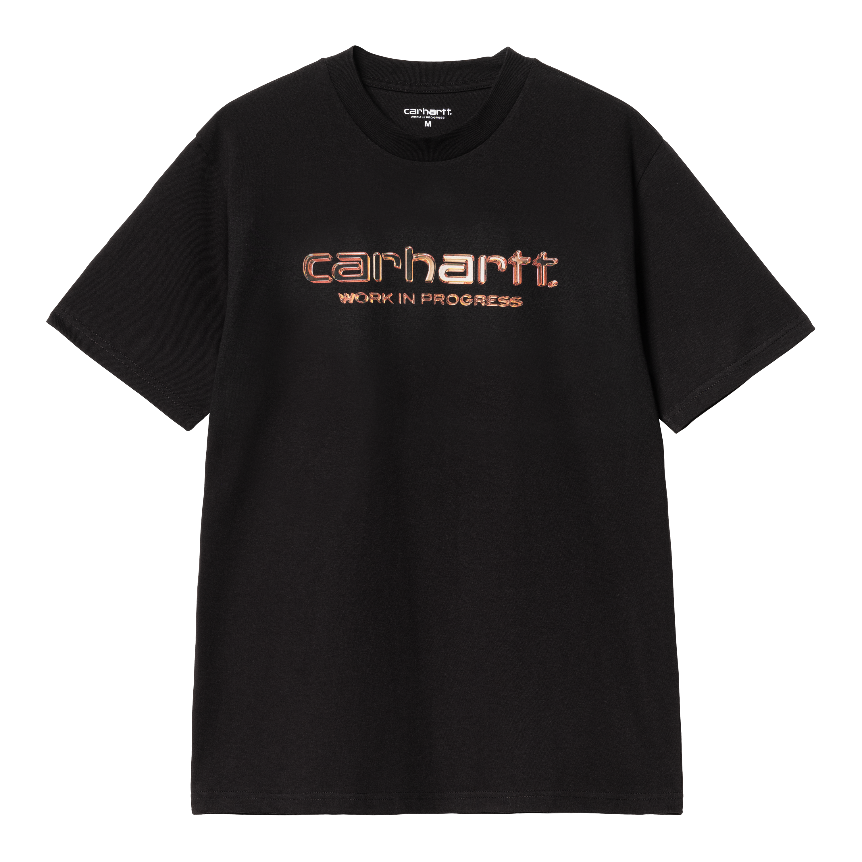 Carhartt WIP Short Sleeve Solar Chrome Script T-Shirt in Black