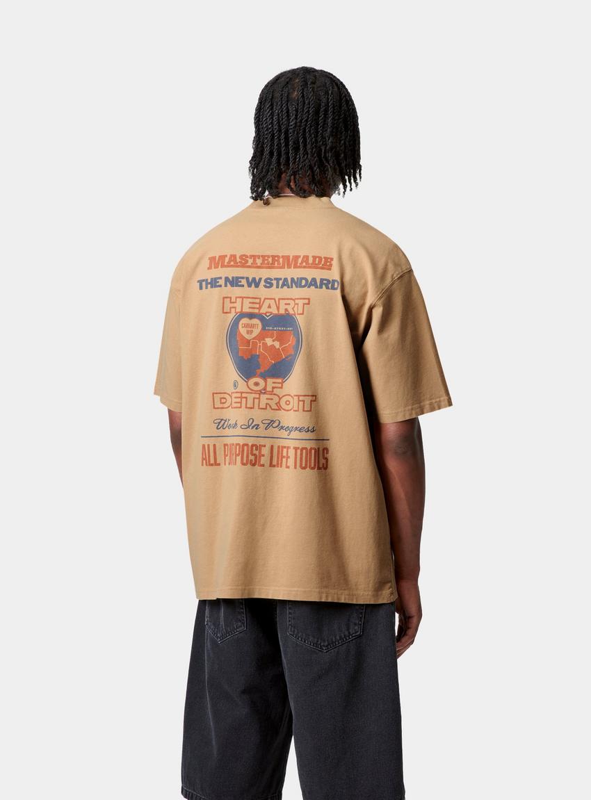 【Carhartt】 ★ S/S ARCAN T-SHIRT ★ WHITE & DUSTY H BROWN Carhartt WIP S/S Arcan T-Shirt, Dusty H Brown | Official