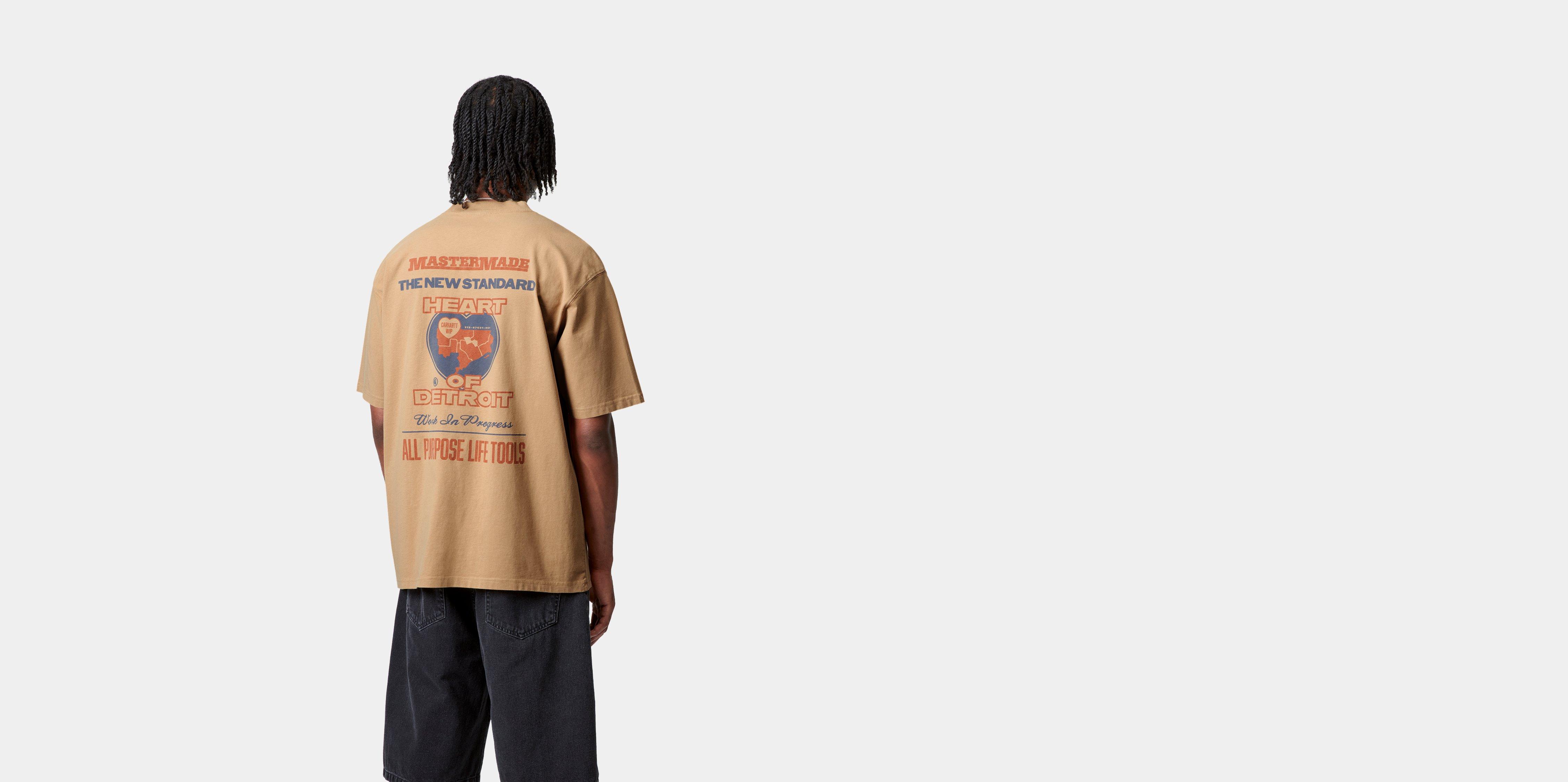 【Carhartt】 ★ S/S ARCAN T-SHIRT ★ WHITE & DUSTY H BROWN Carhartt WIP S/S Arcan T-Shirt, Dusty H Brown | Official