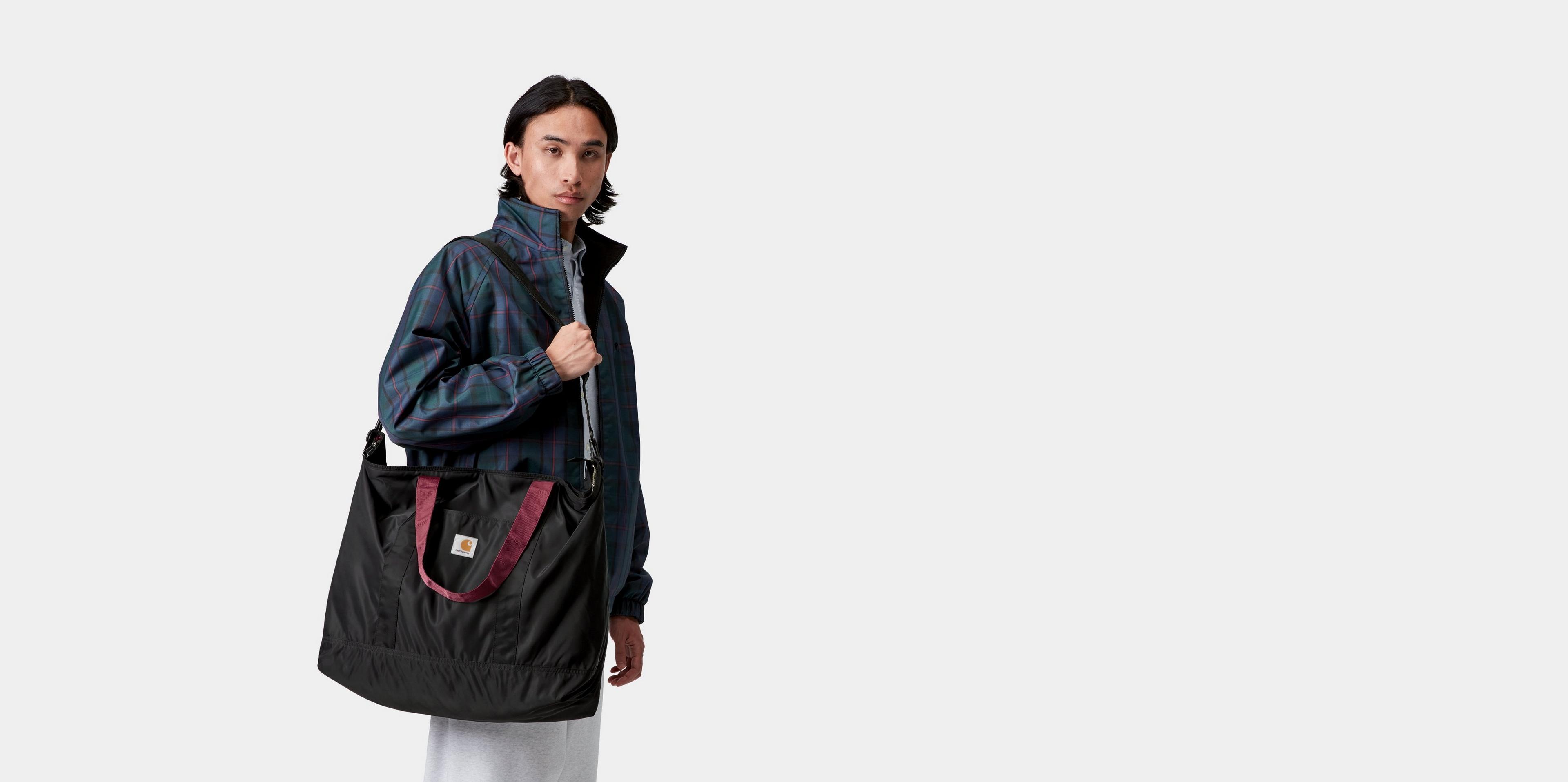 Carhartt WIP Alumni Tote Bag, Black / Scarlet | Official Online Store