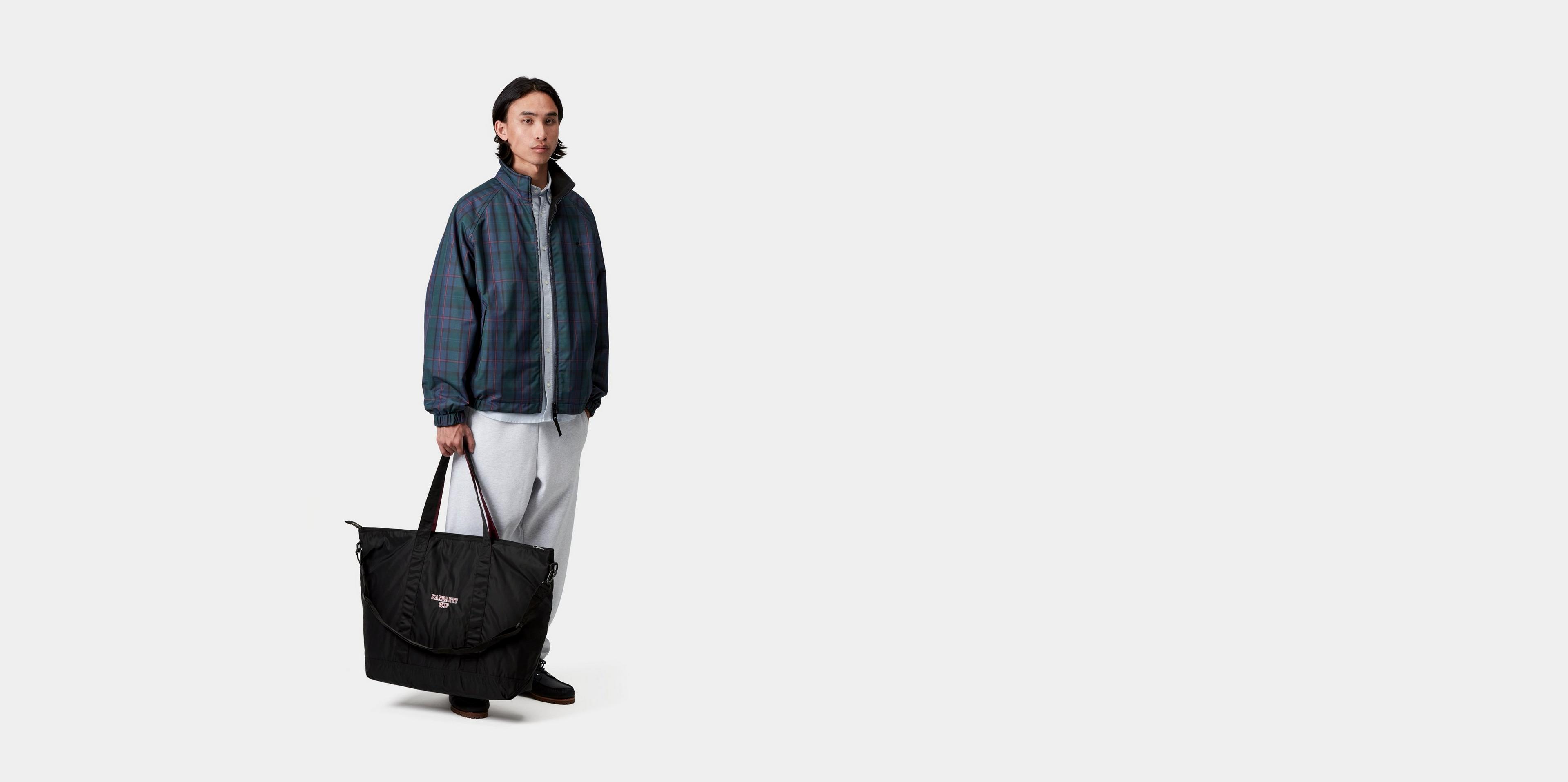 Carhartt WIP アルムナイ キルティング ナイロン トートバッグ Carhartt WIP Alumni Tote Bag, Black / Scarlet | Official Online Store