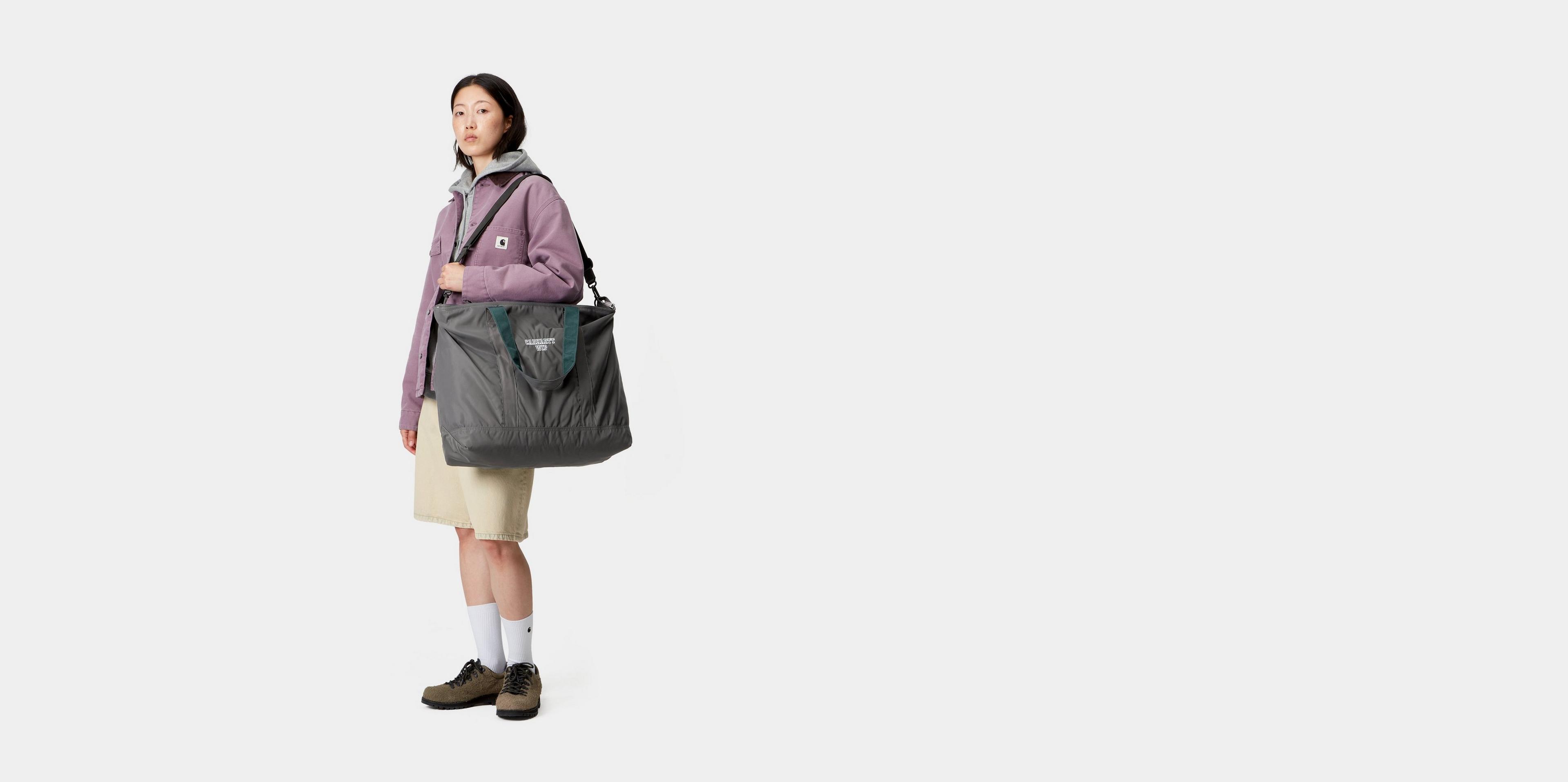 Carhartt WIP Alumni Tote Bag, Graphite / Dark Fir | Official
