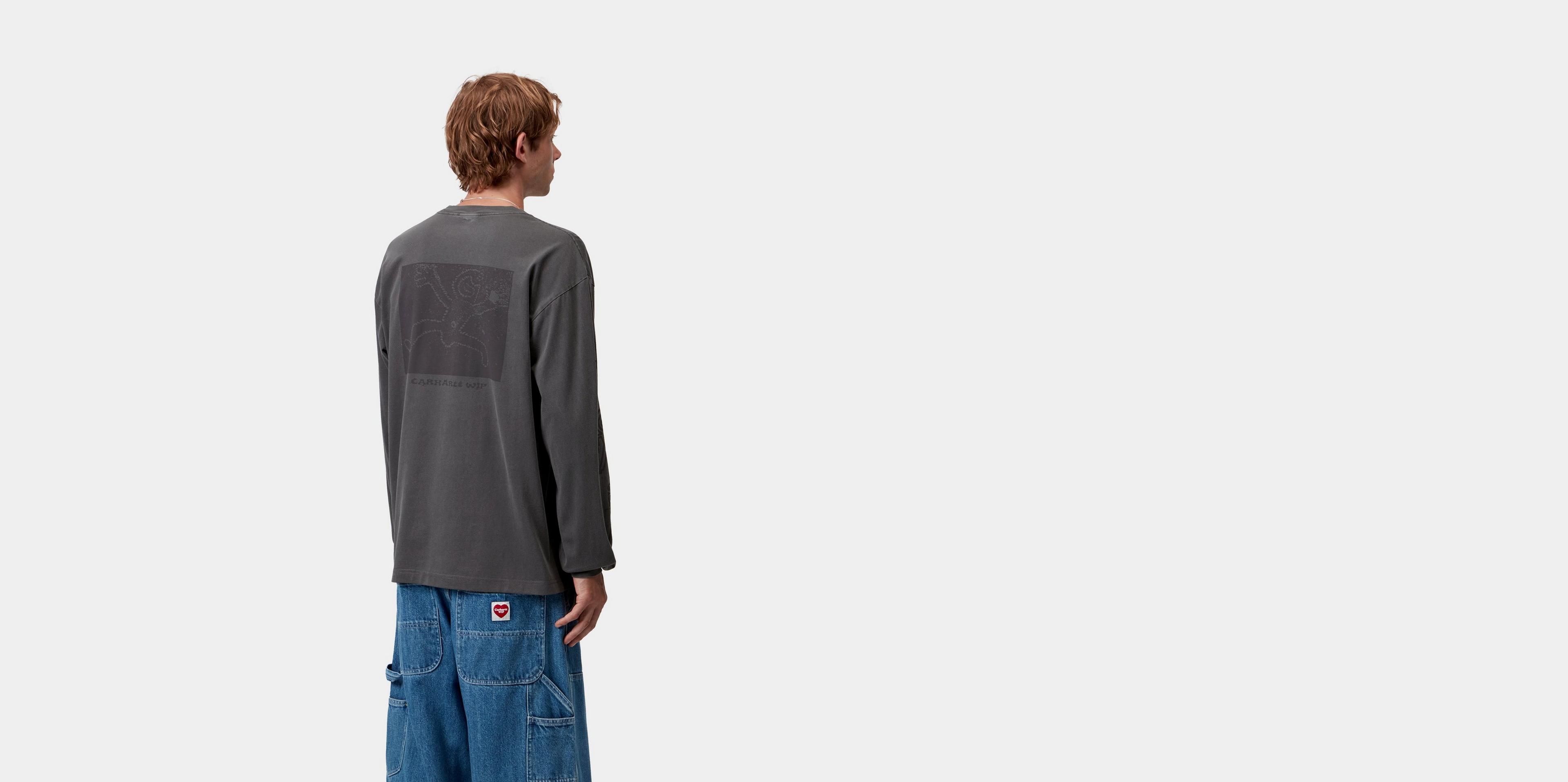 Carhartt WIP L/S Terrestrial T-Shirt, Black / Graphite