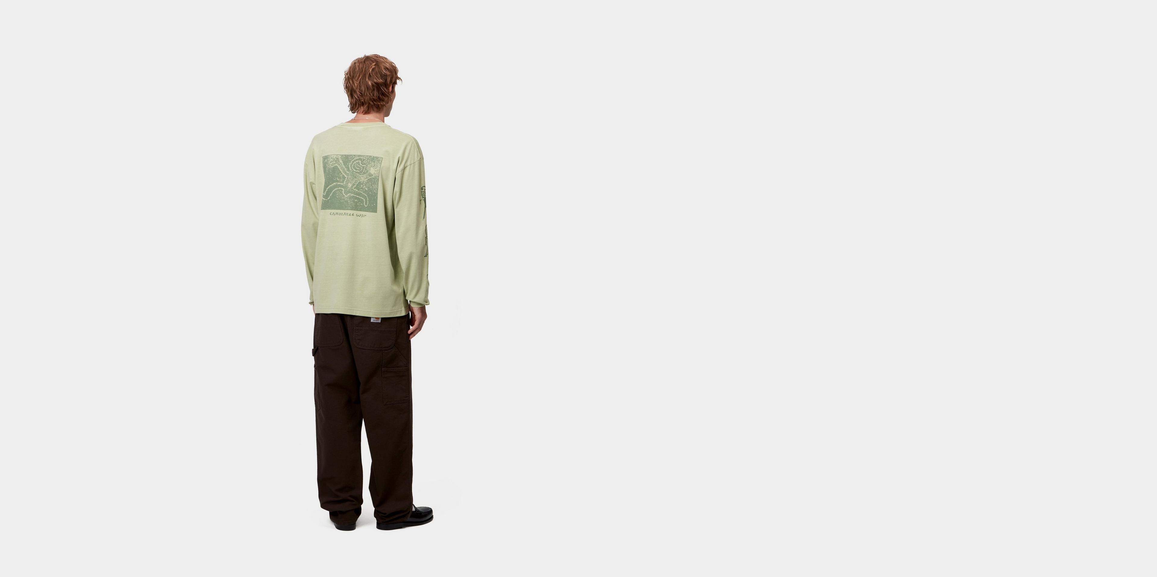 Carhartt WIP L/S Terrestrial T-Shirt, Pale Olive / Dollar