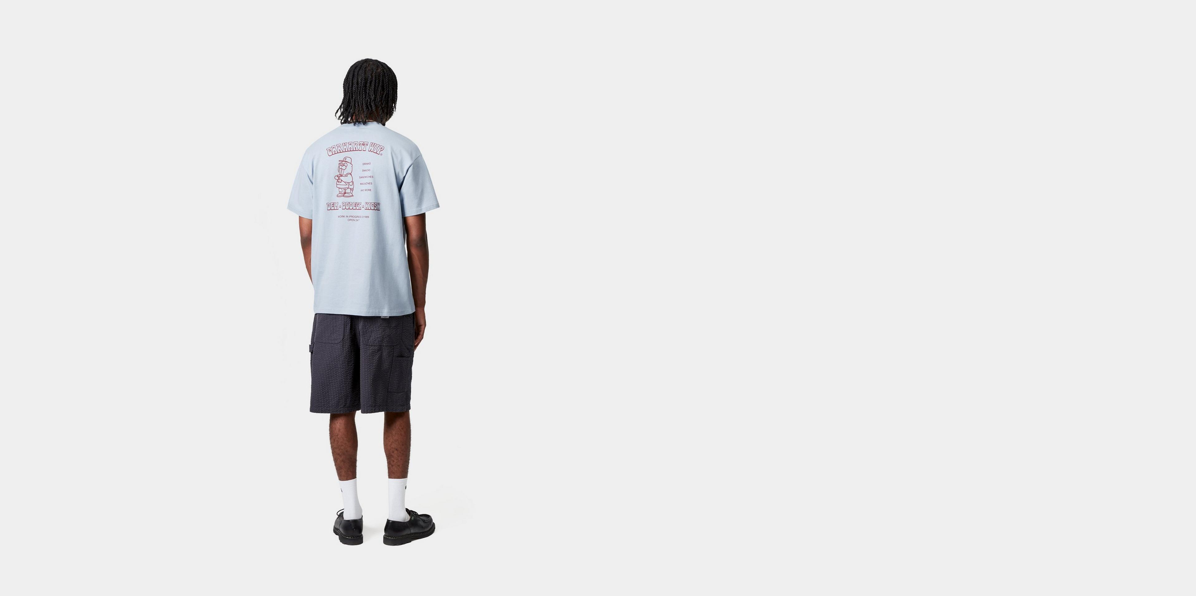 Carhartt WIP S/S Sandwich T-Shirt, Blue Fog | Official