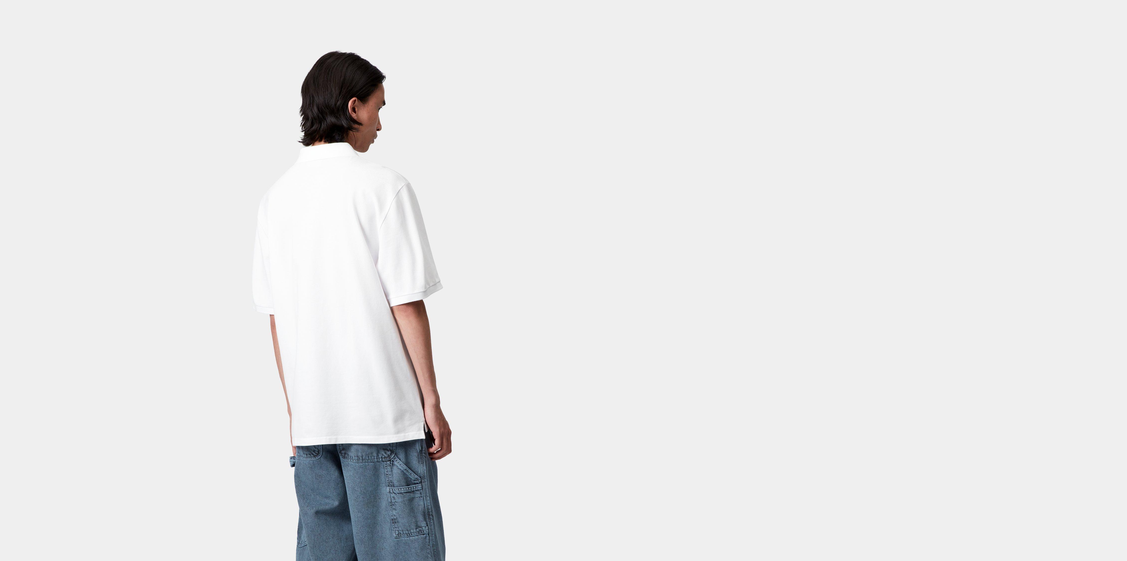 Carhartt WIP Short Sleeve Carhartt Script Polo in White