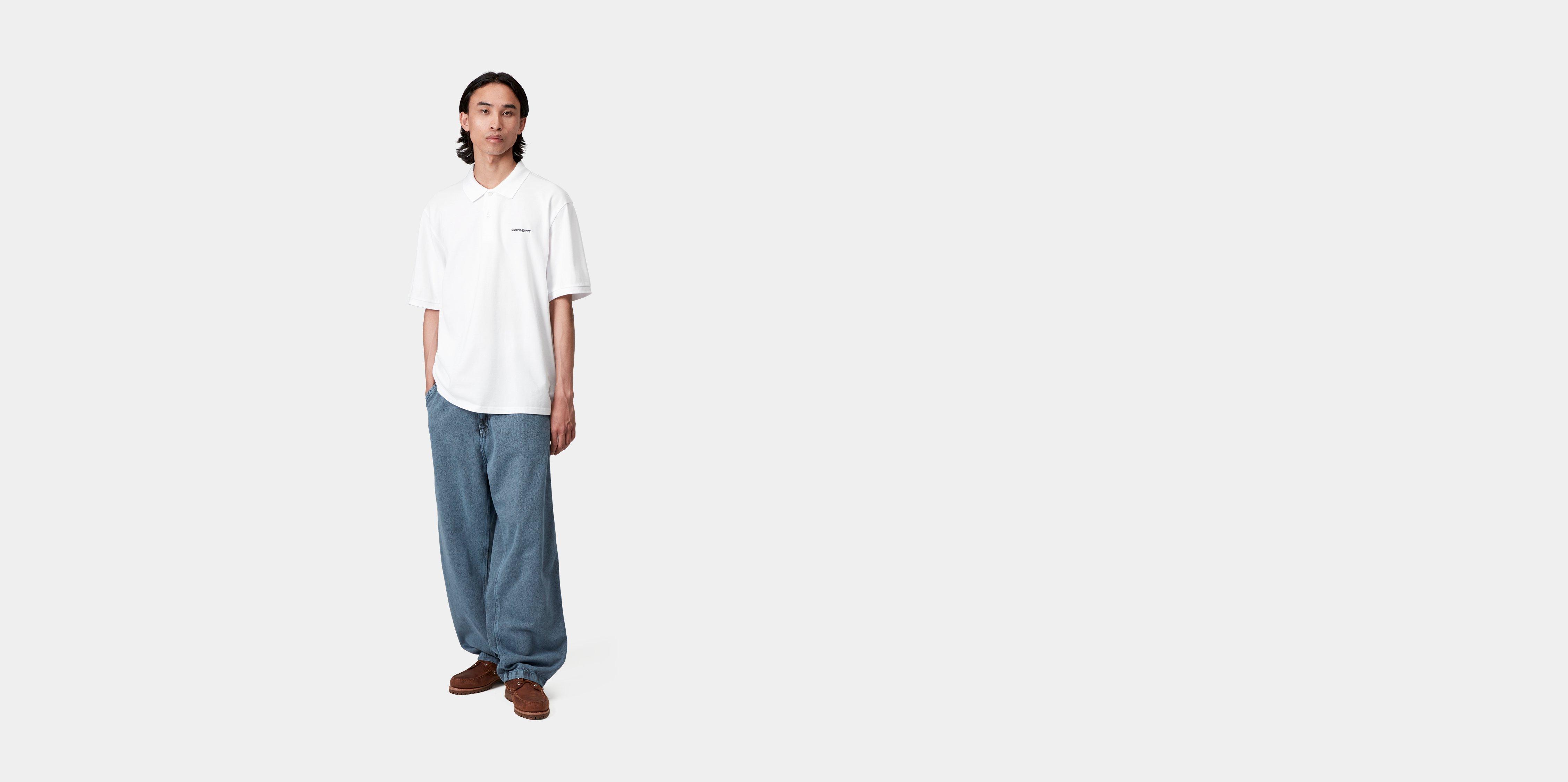 Carhartt WIP Short Sleeve Carhartt Script Polo in White
