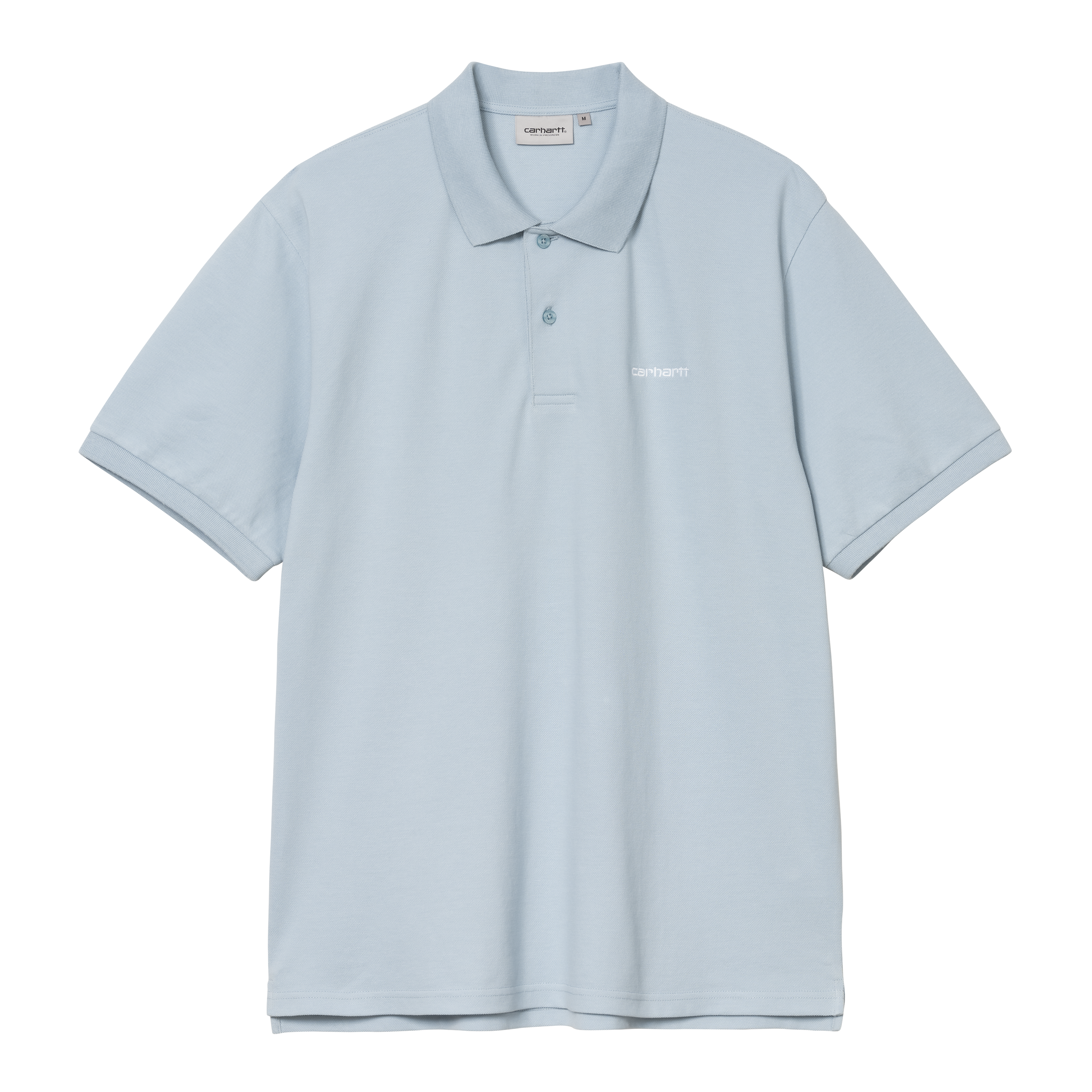 Carhartt WIP Short Sleeve Carhartt Script Polo in Blue