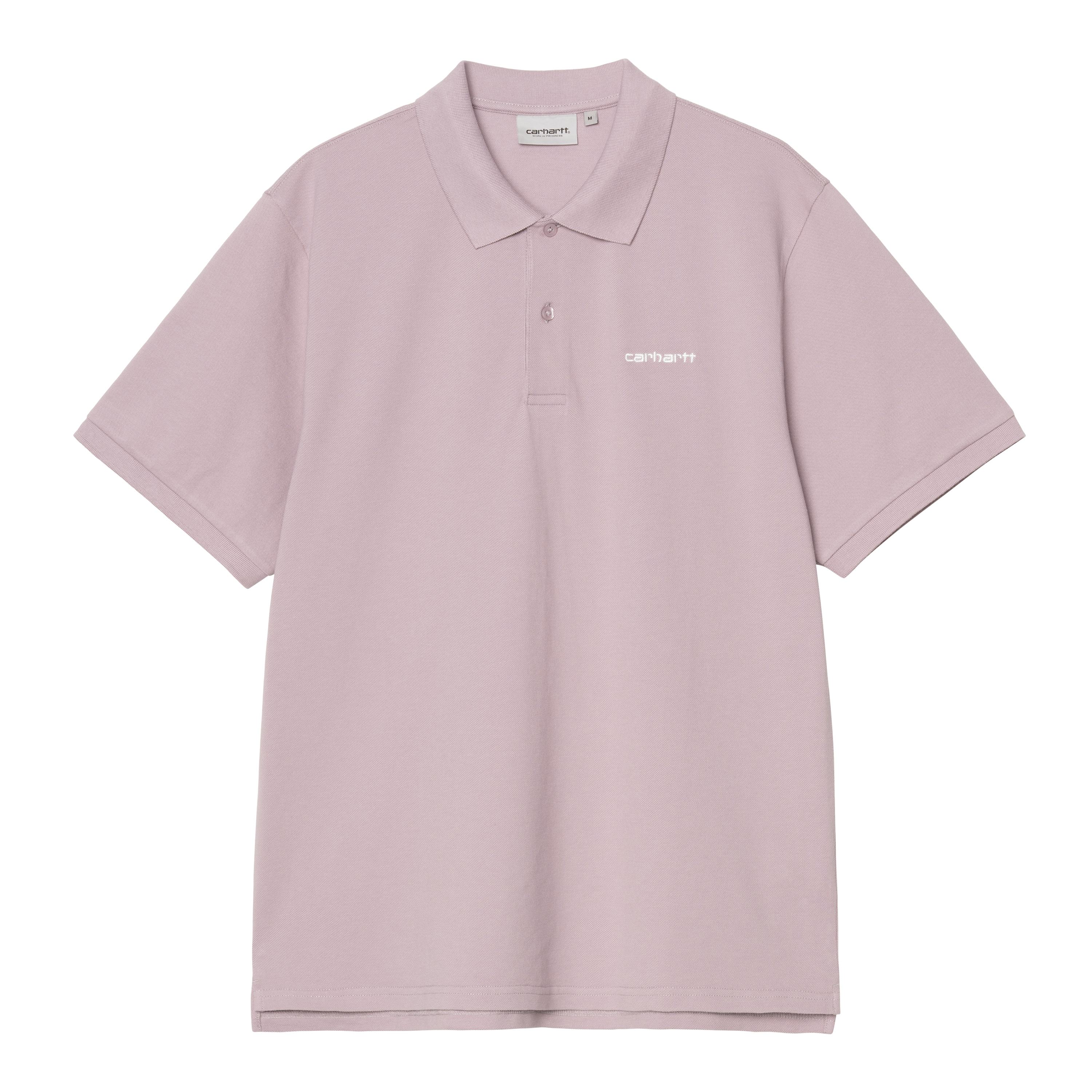 Carhartt WIP Short Sleeve Carhartt Script Polo in Pink