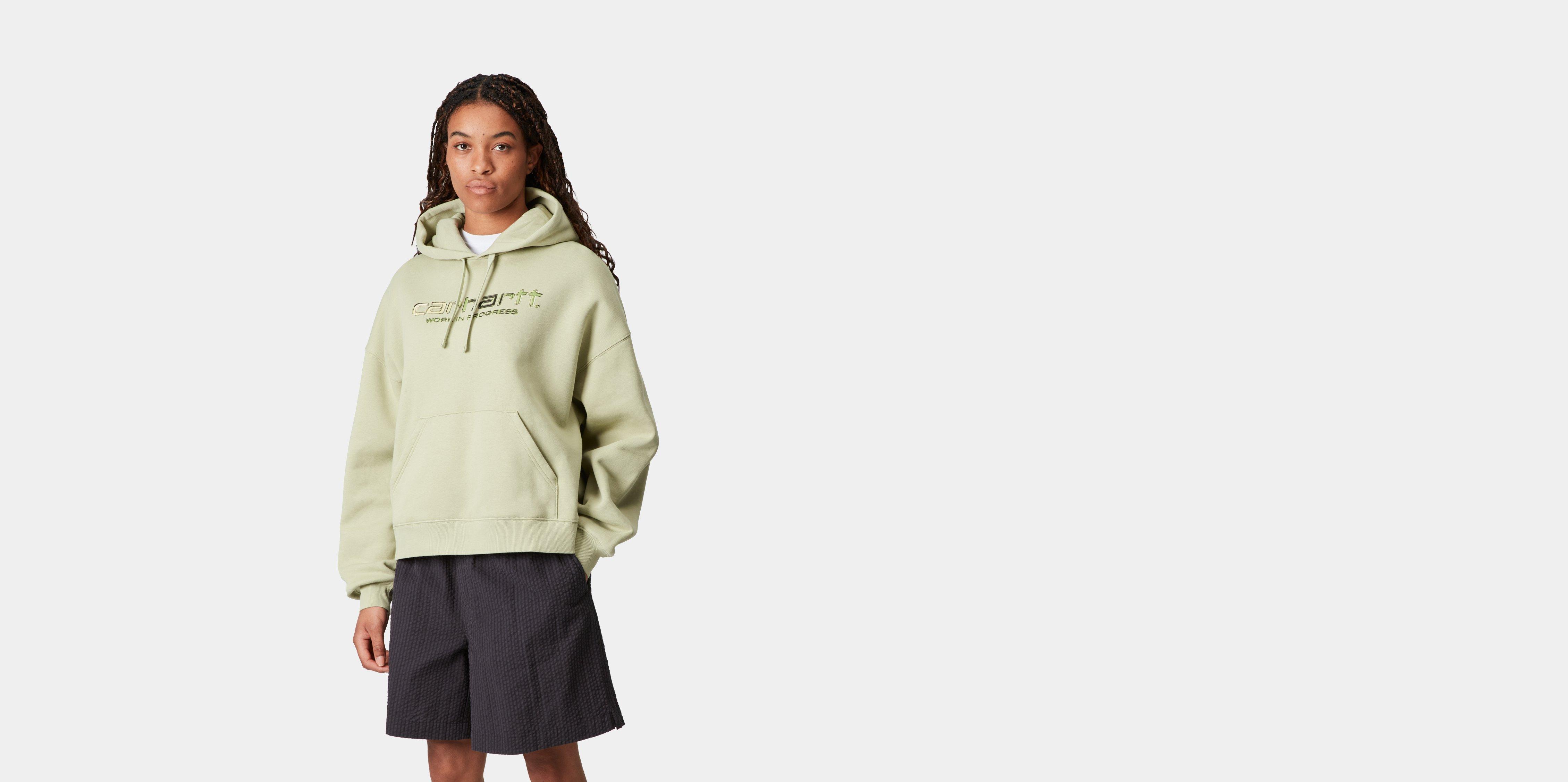 Carhartt WIP W' Hooded Solar Chrome Sweatshirt Pale Olive | green | L | Women