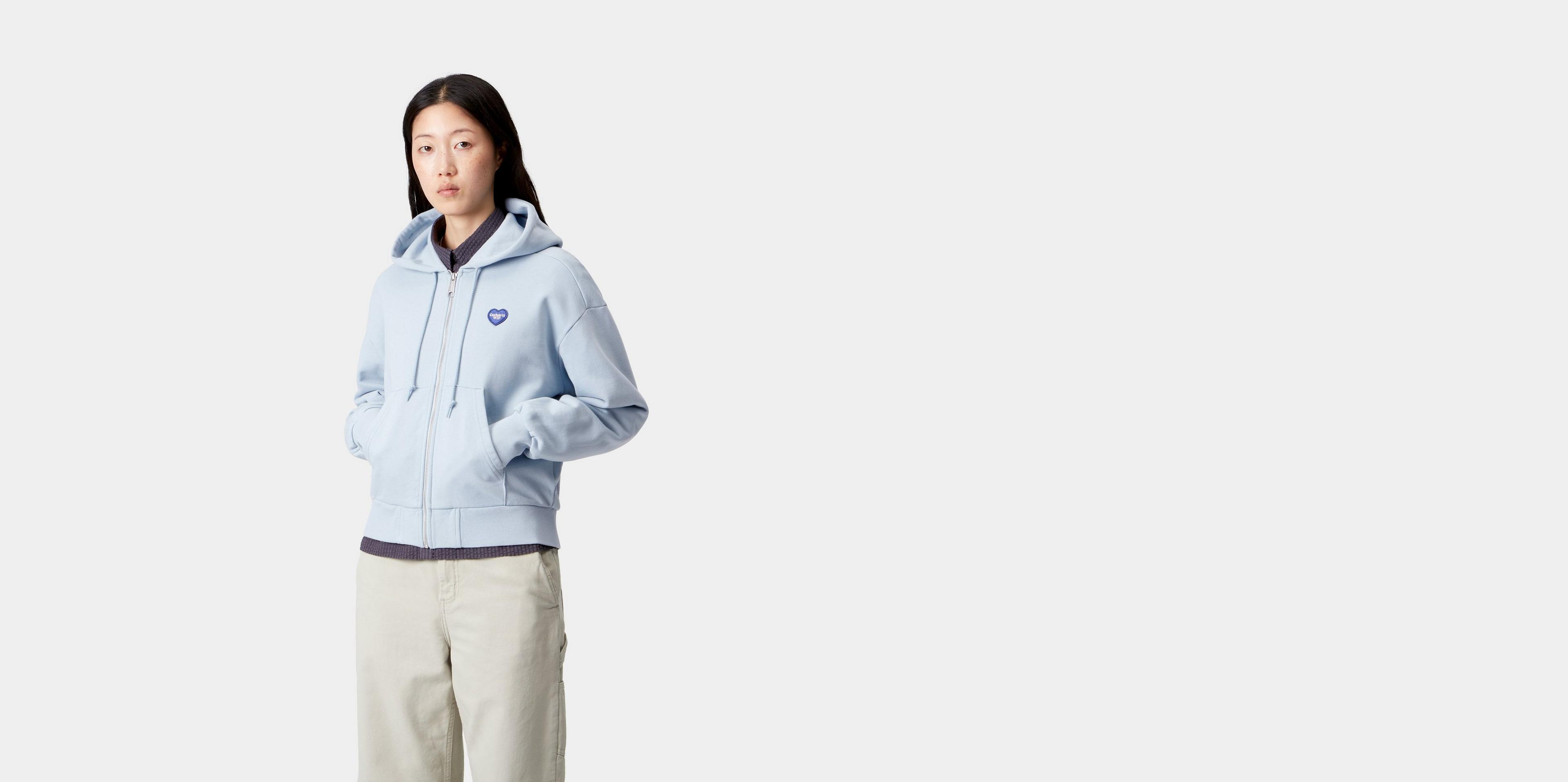 Carhartt WIP W' Hooded Heart II Hartt Jacket, Blue Fog