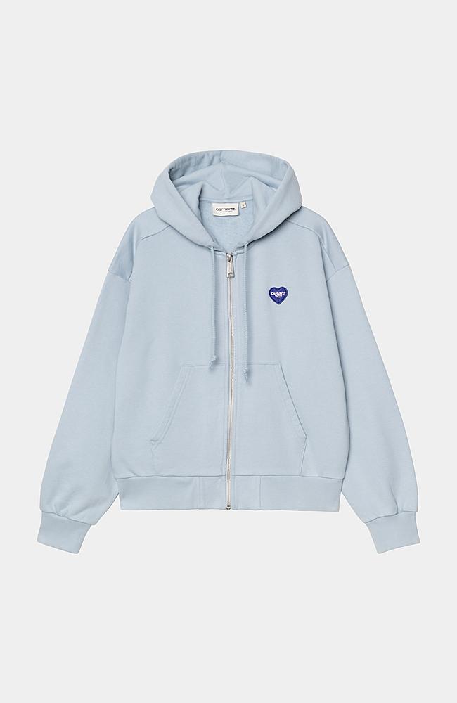【Carhartt WIP】フード付 ハートII ハートスウェットジャケット Carhartt WIP W' Hooded Heart II Hartt Jacket, Blue Fog