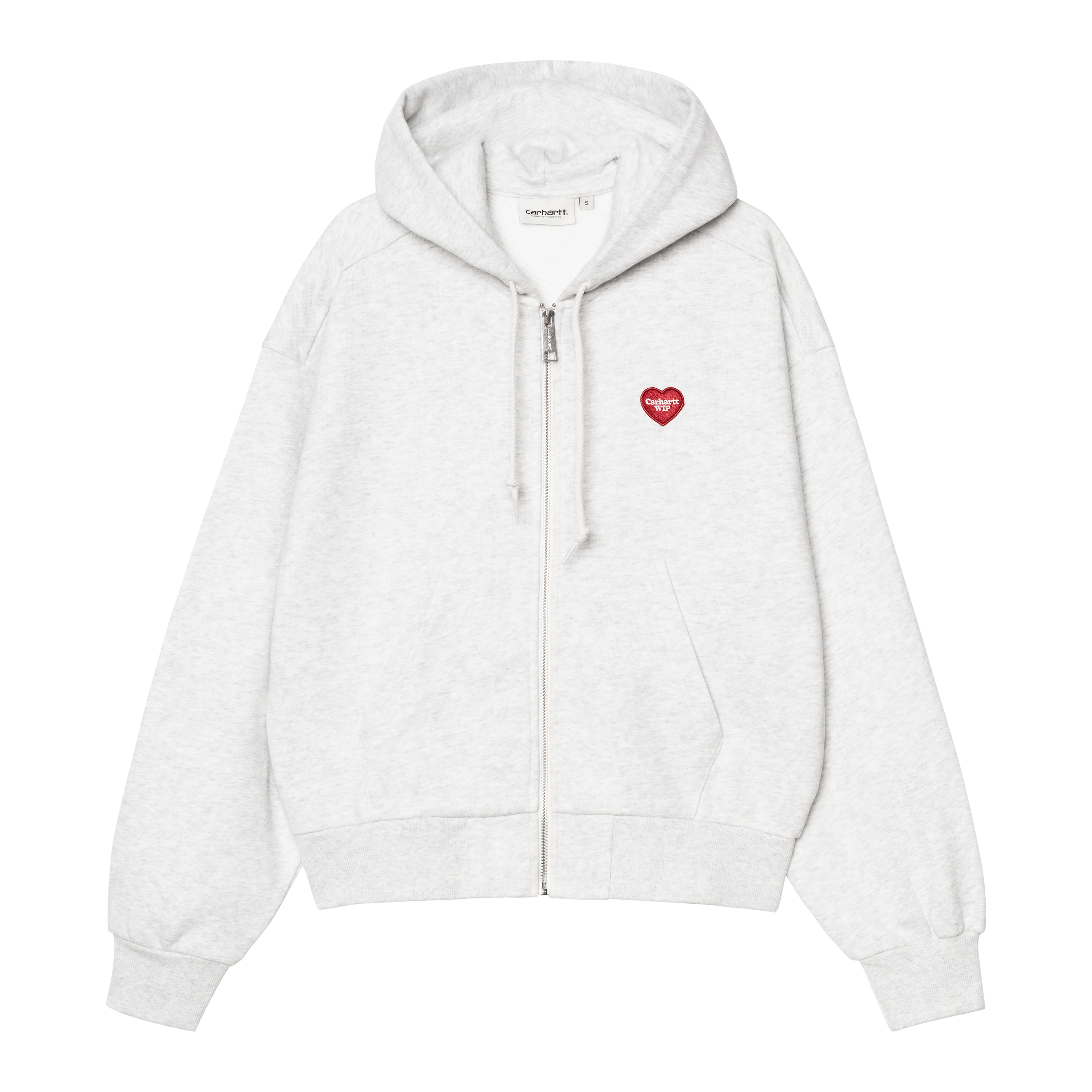 Carhartt WIP W' Hooded Heart II Hartt Jacket, Ash Heather