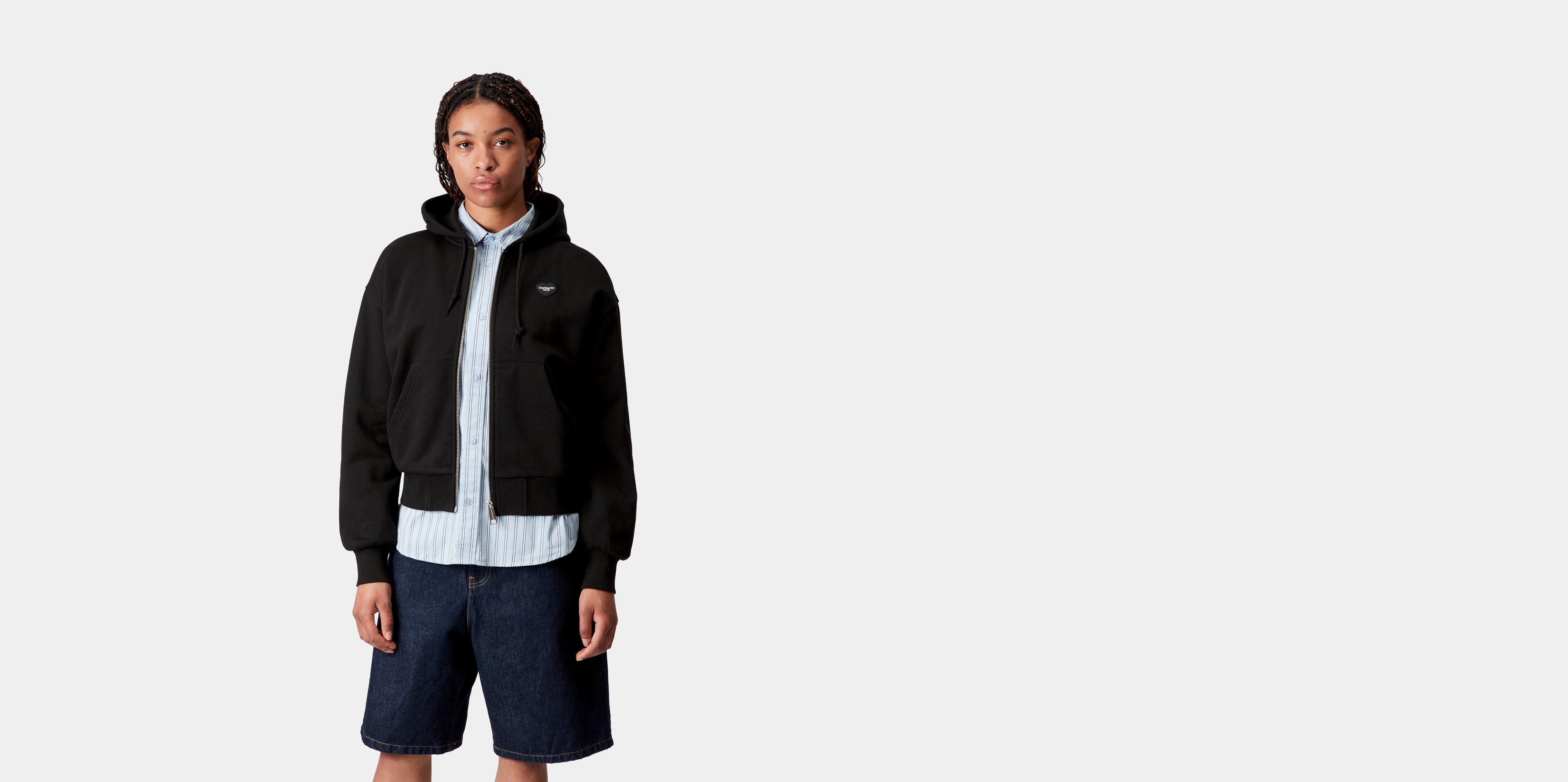 Carhartt WIP Women's Hooded Heart II Hartt Jacket, Black