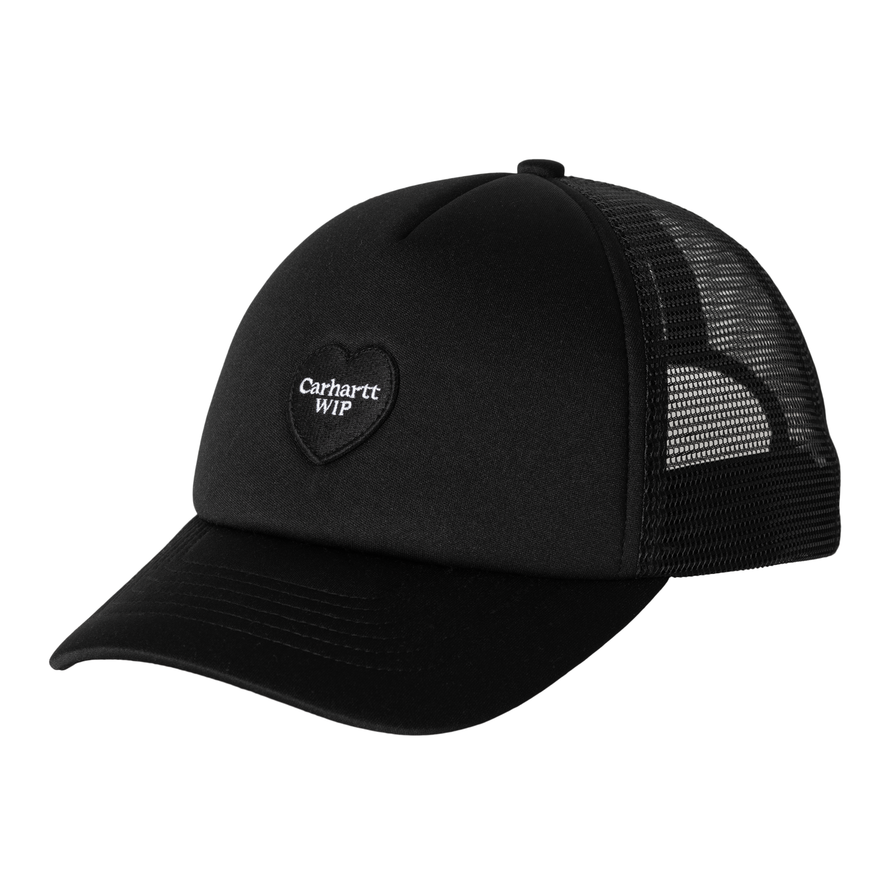 Carhartt WIP Heart Patch Trucker Cap in Black