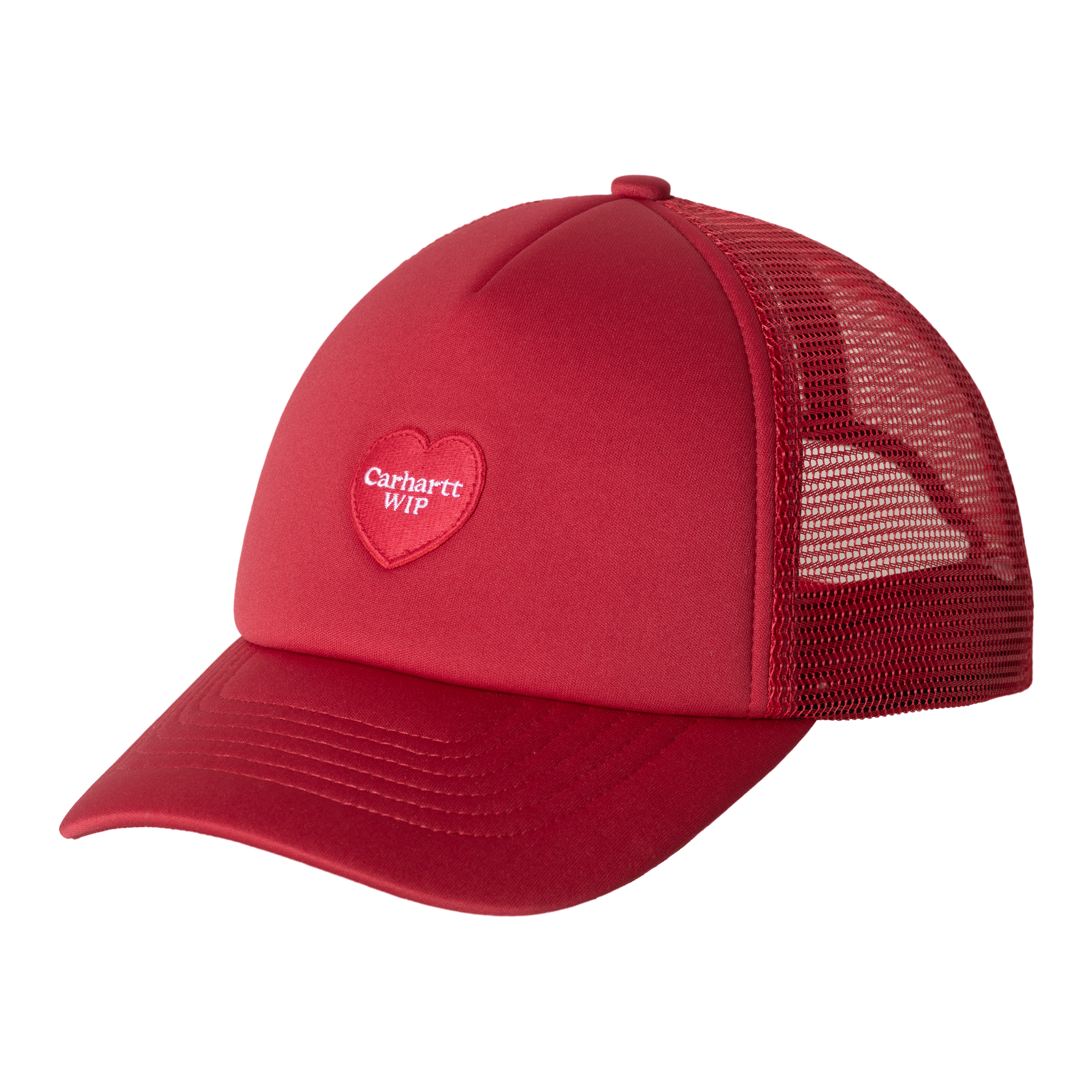Carhartt WIP Heart Patch Trucker Cap in Red