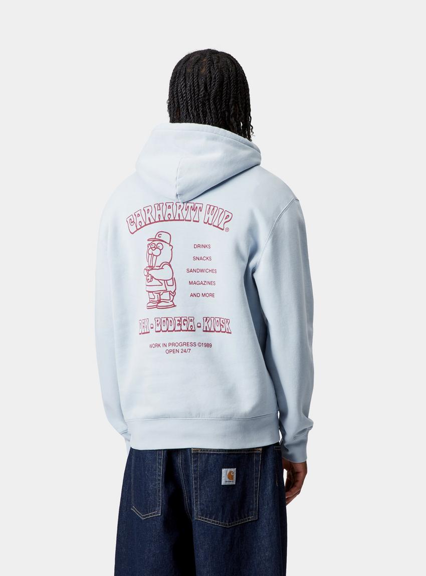 ★ドイツ発*carhartt WIP*新作*Sandwich スウェットフーディ/U★ Carhartt WIP Hooded Sandwich Sweatshirt, Blue Fog / Red