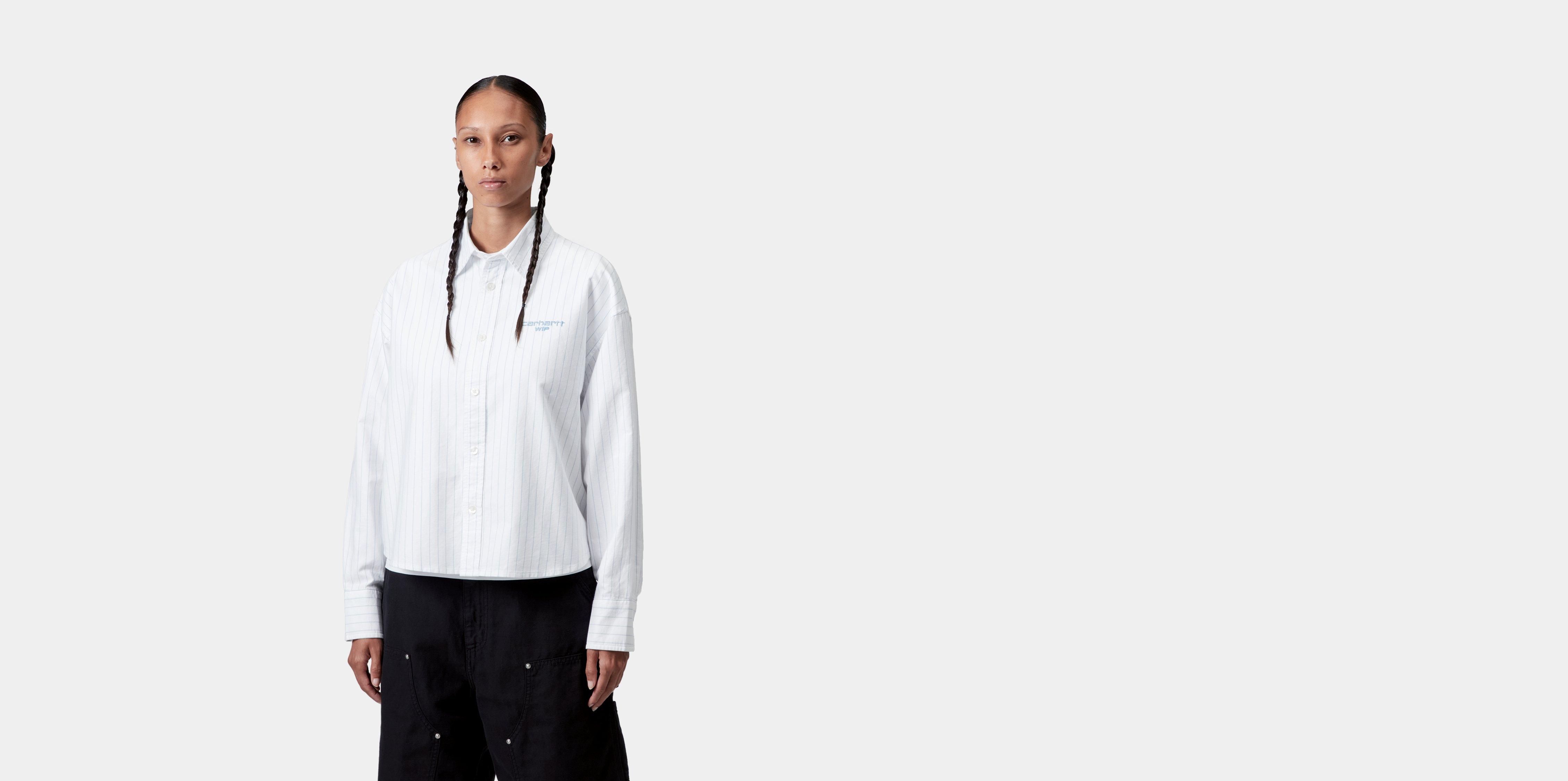 Carhartt WIP W' L/S Cassel Shirt Cassel Stripe, White / Bleach | L | Women