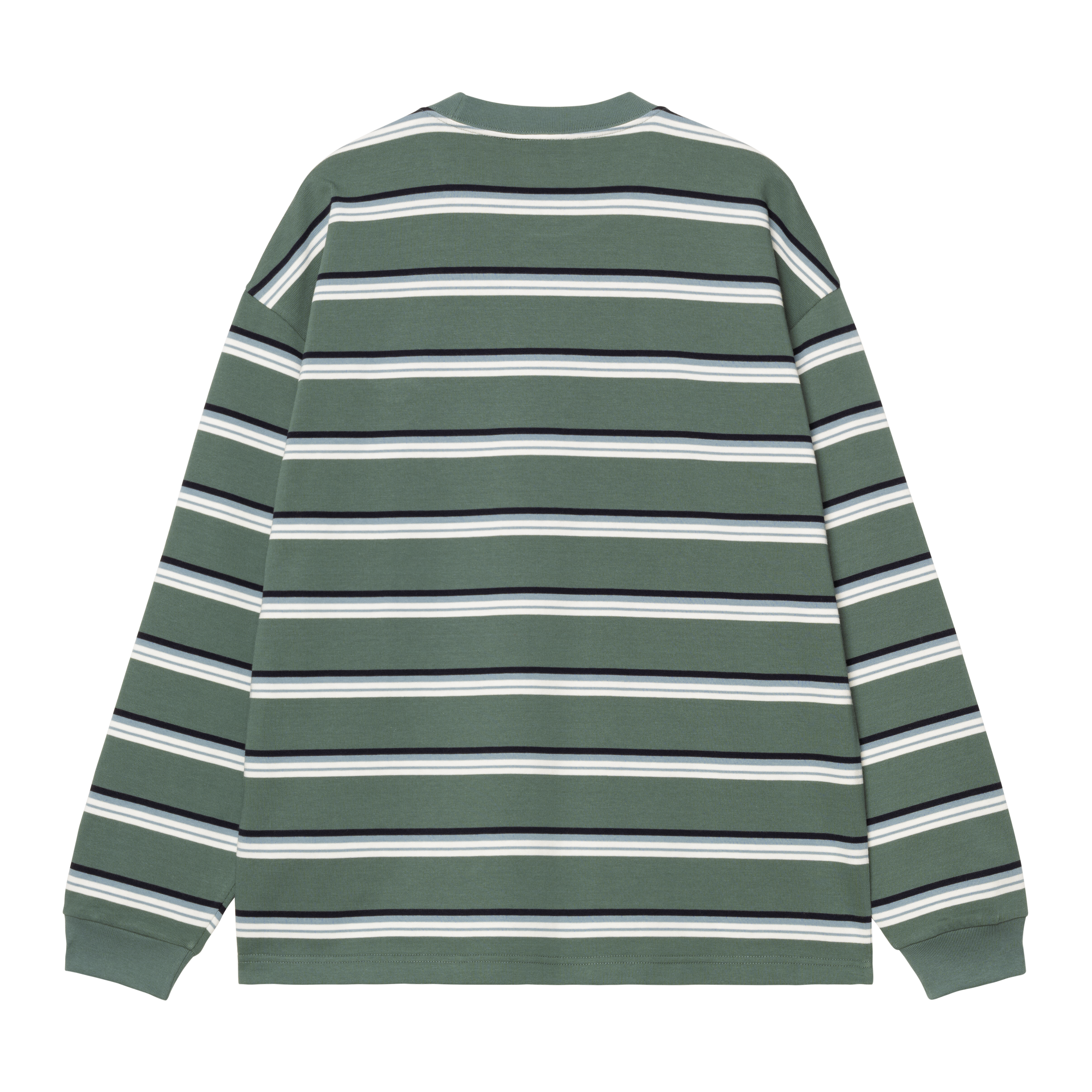 Carhartt WIP L/S Holm T-Shirt, Holm Stripe, Silver Pine