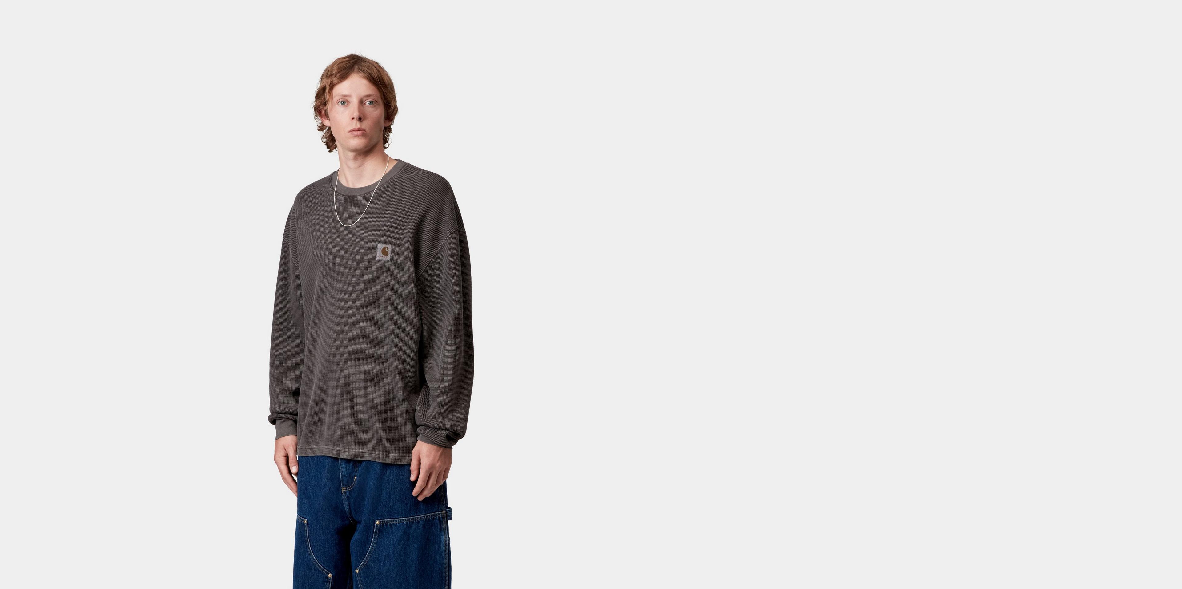 Carhartt WIP L/S Vista Waffle T-Shirt, Black | Official Online Store