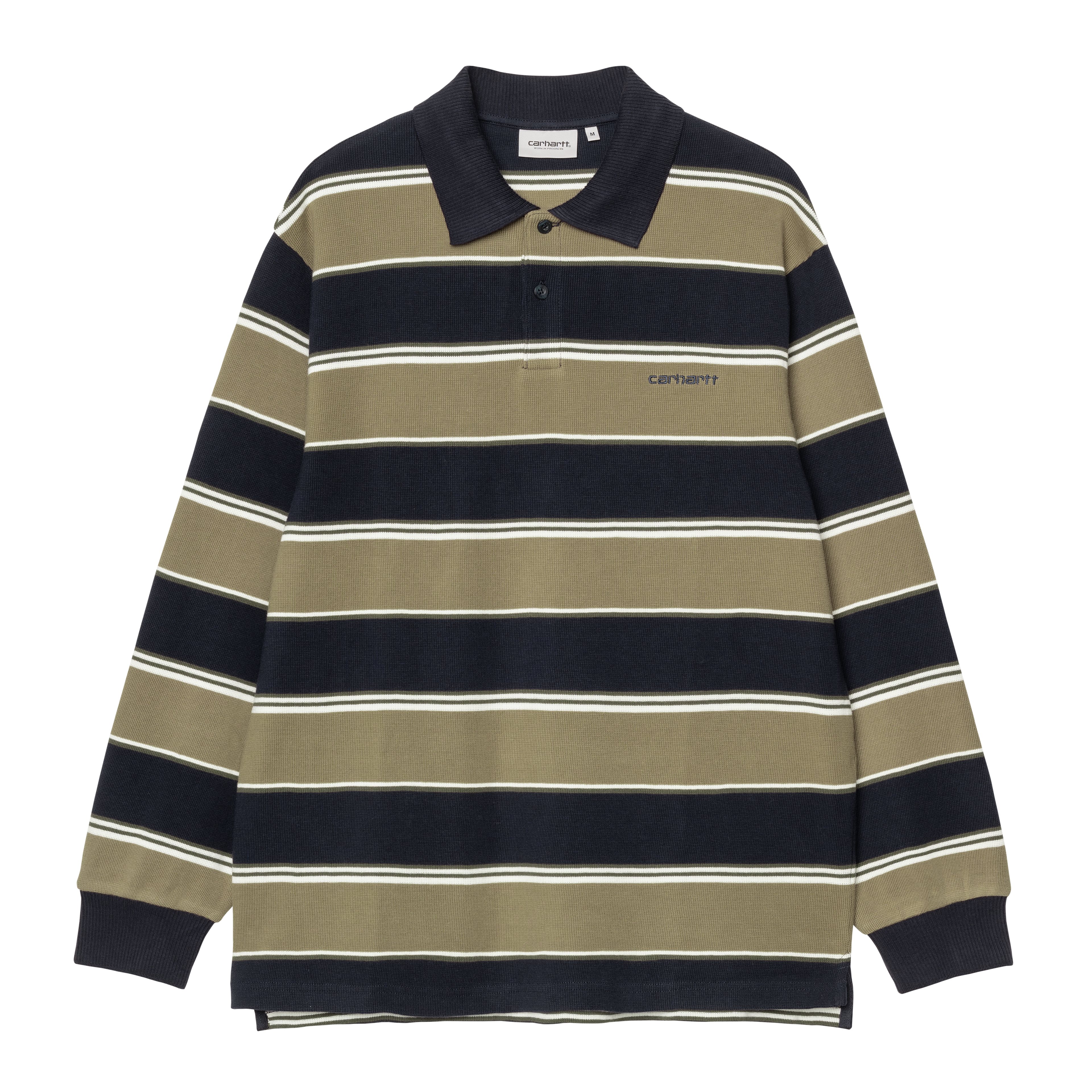 Carhartt WIP L/S Malone Rugby Shirt, Malone Stripe, Brass