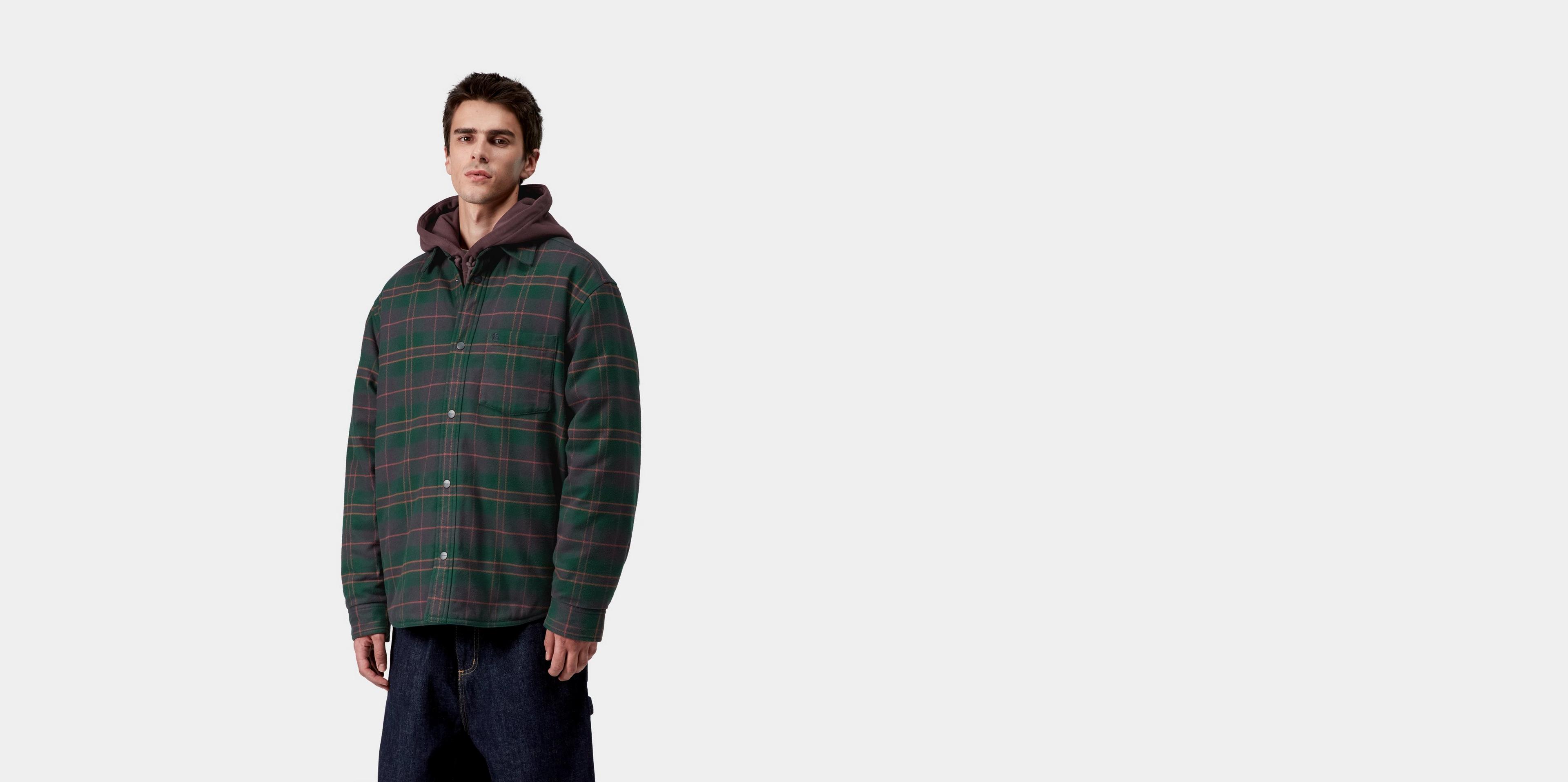 Carhartt WIP Gargan Shirt Jac, Gargan Check, Dark Fir | Official