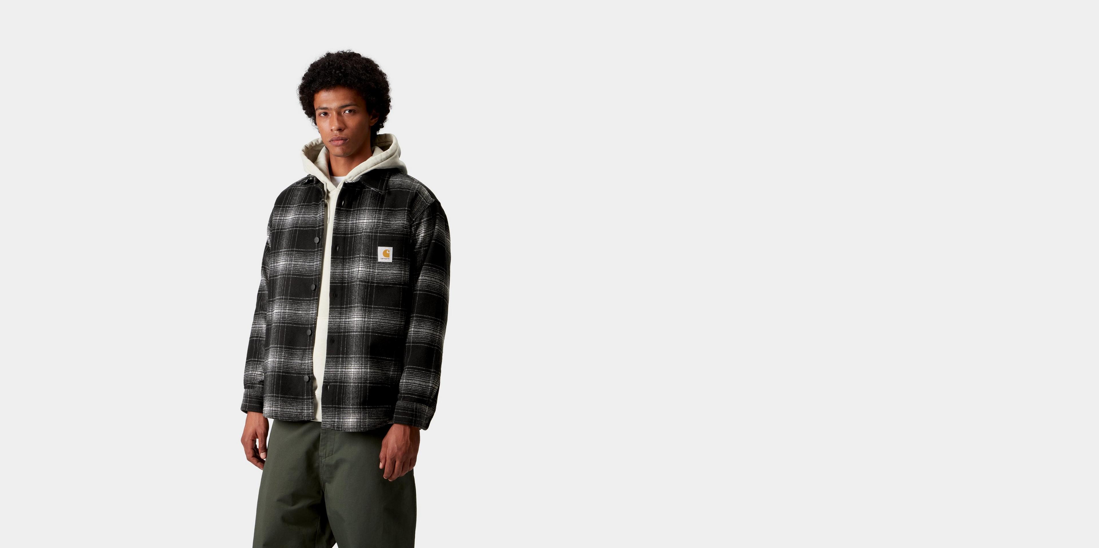 Carhartt WIP Brennan Shirt Jac, Brennan Check, Black / Wax