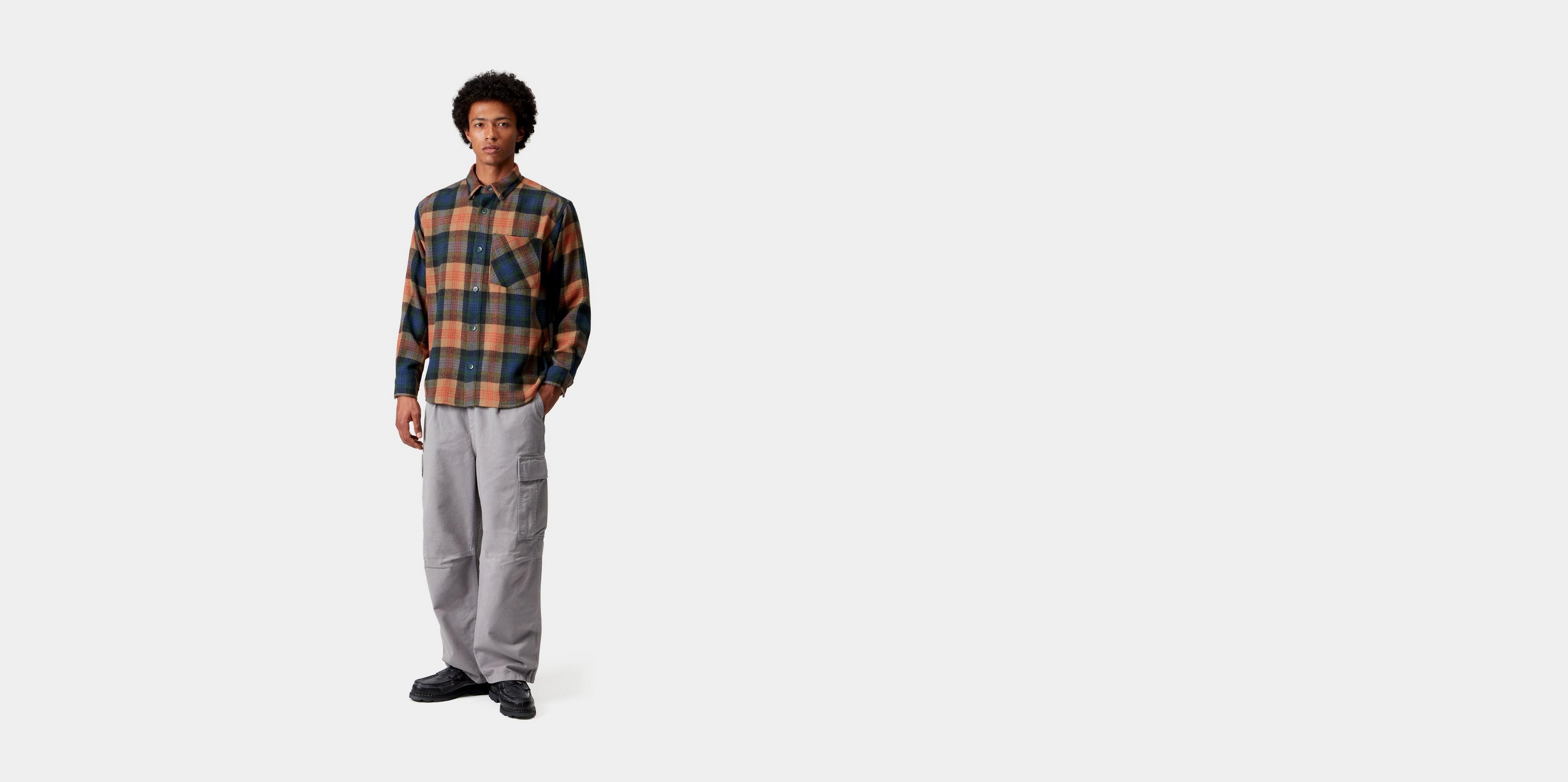 Carhartt WIP L/S Dern Shirt, Dern Check, Sycamore Tree | Official