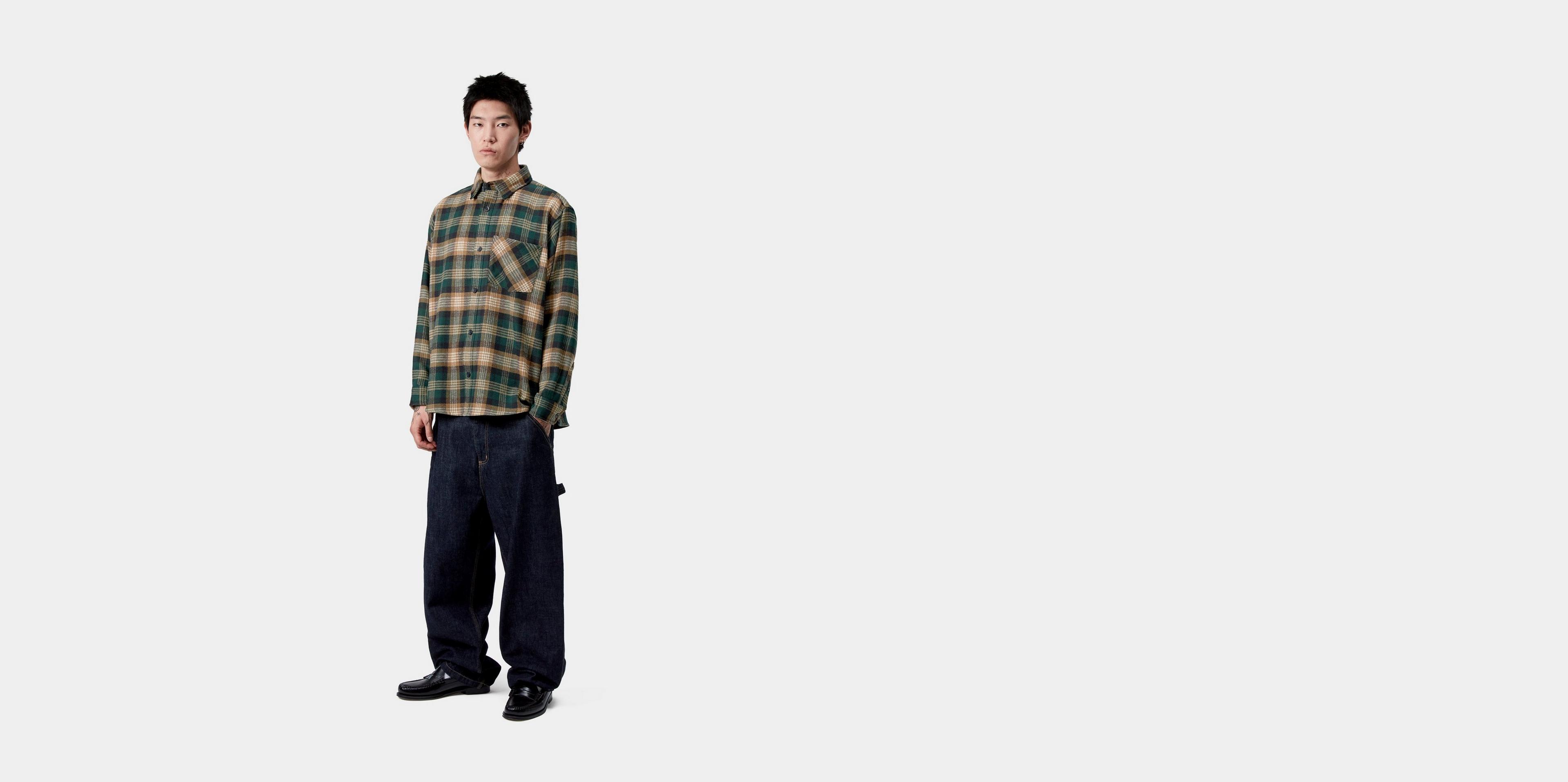 Carhartt WIP L/S Dern Shirt, Dern Check, Hamilton Brown | Official