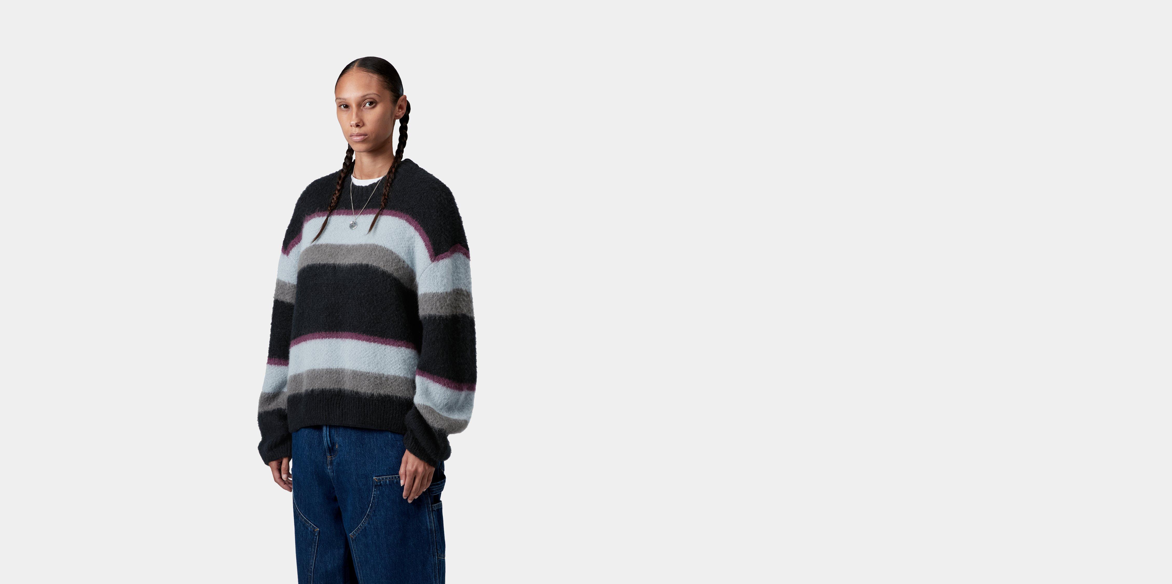 Carhartt WIP W' Merlin Sweater Sundling Stripe, Citadel | multicolor | M | Women