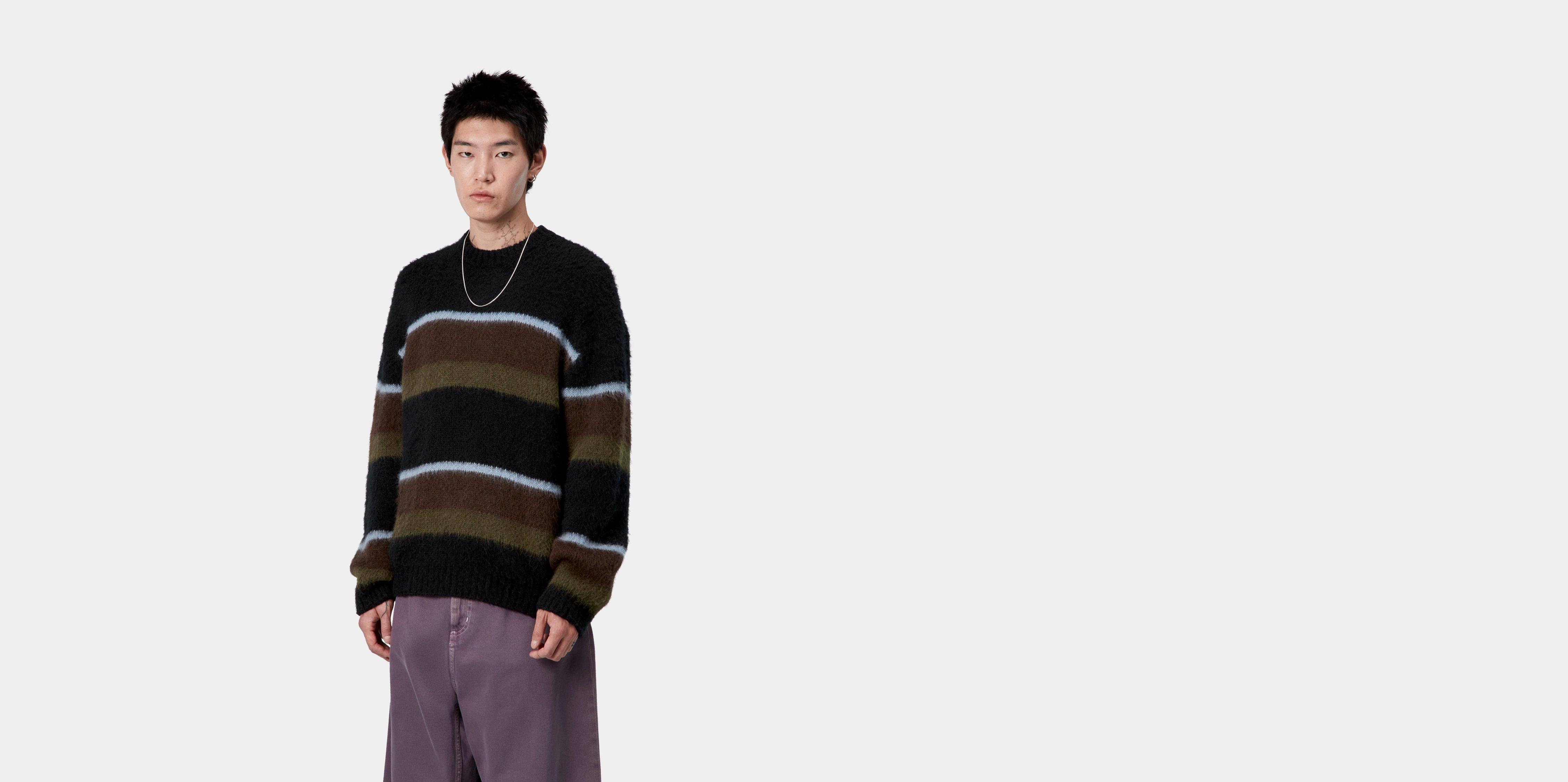 Carhartt WIP Merton Sweater Sundling Stripe, Palisander | multicolor | L | Men