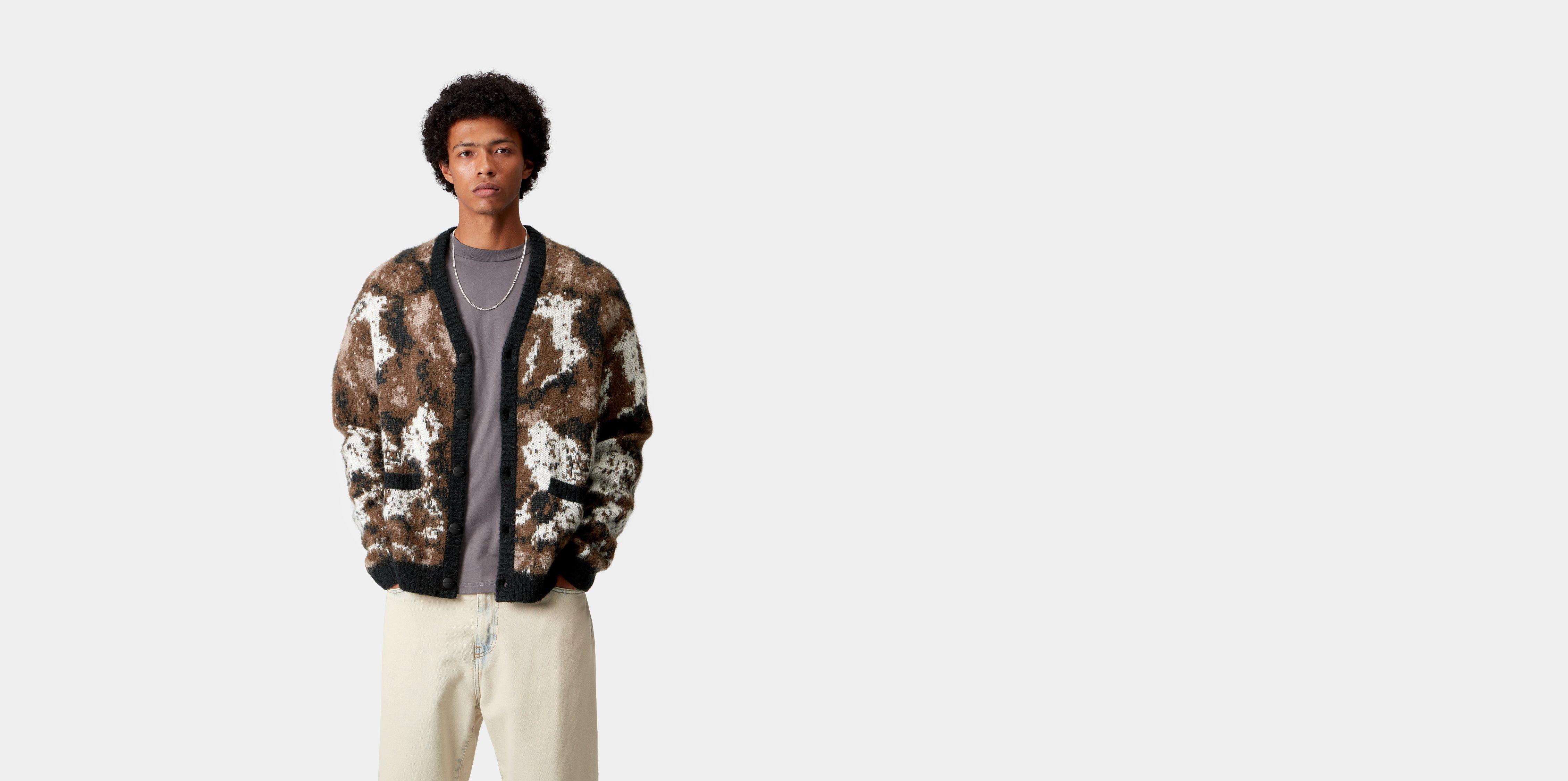 Carhartt WIP Merton Cardigan Wild Dog Jacquard | brown|multicolor | M | Men